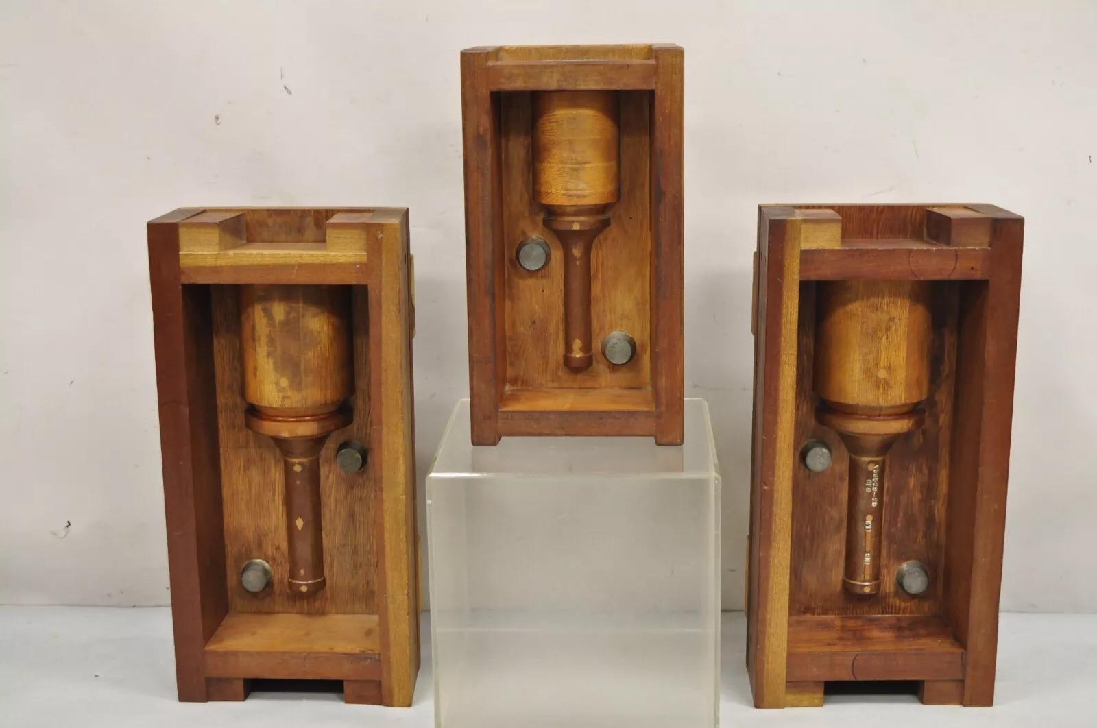 Fonderia industriale d'epoca in legno Stampo per blocchi architettonici Valcor Engine Corp in vendita 3