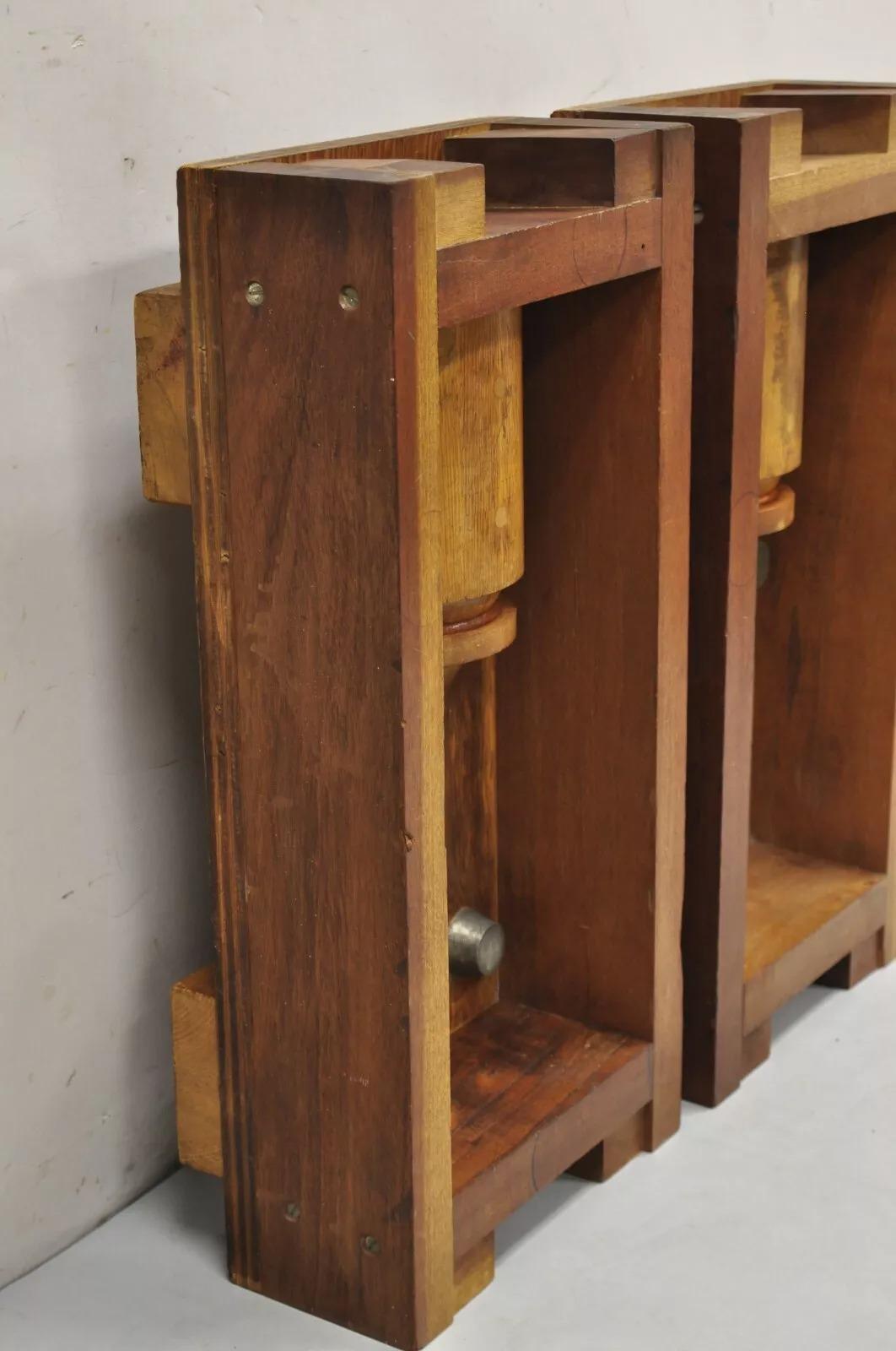 Stampo a blocco in legno della fonderia industriale d'epoca per motori architettonici Valcor - coppia in vendita 6