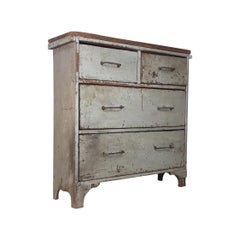 Vintage Industrial French Chest of Drawers