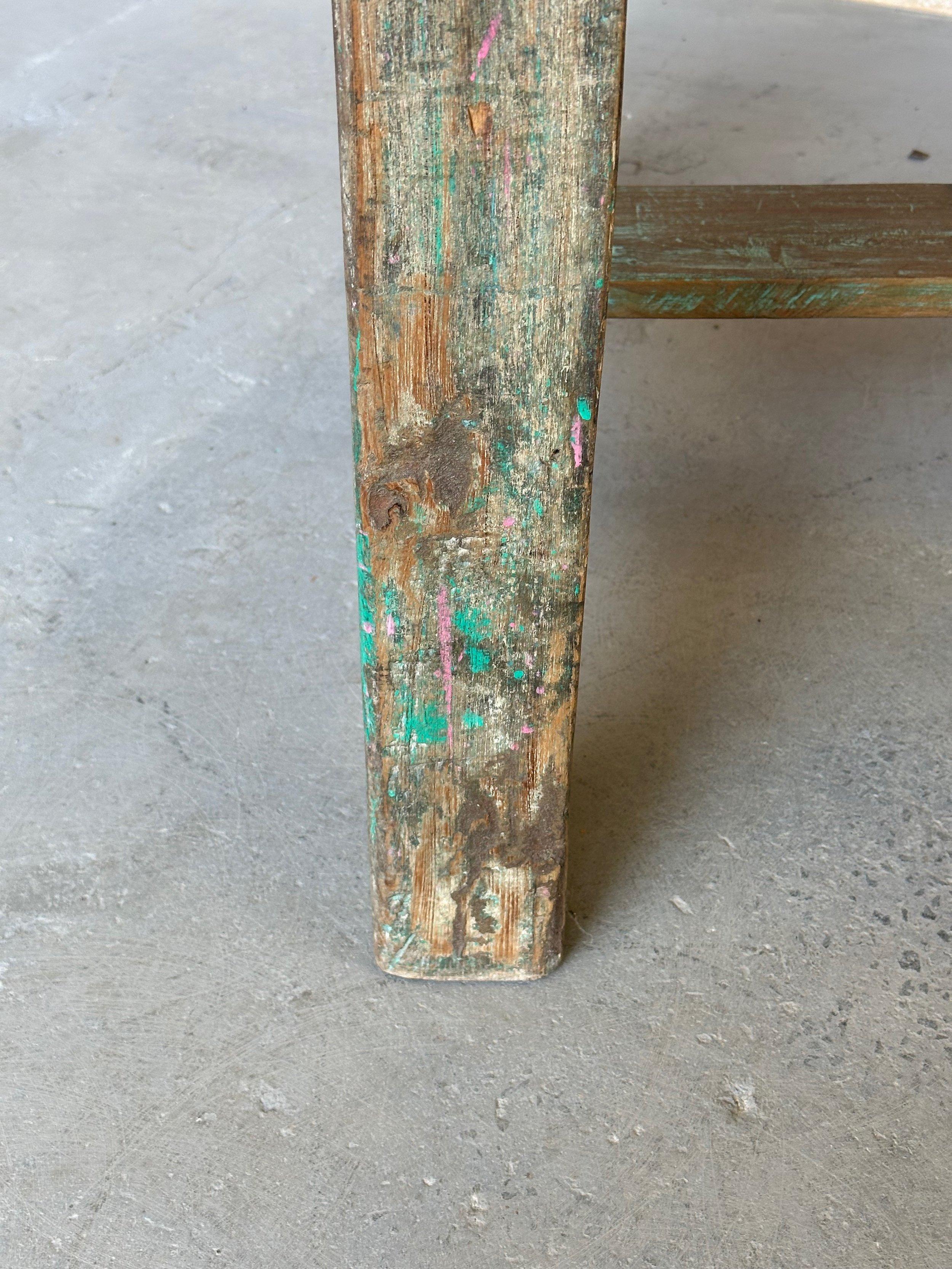 Mesa de trabajo industrial francesa vintage en venta 3