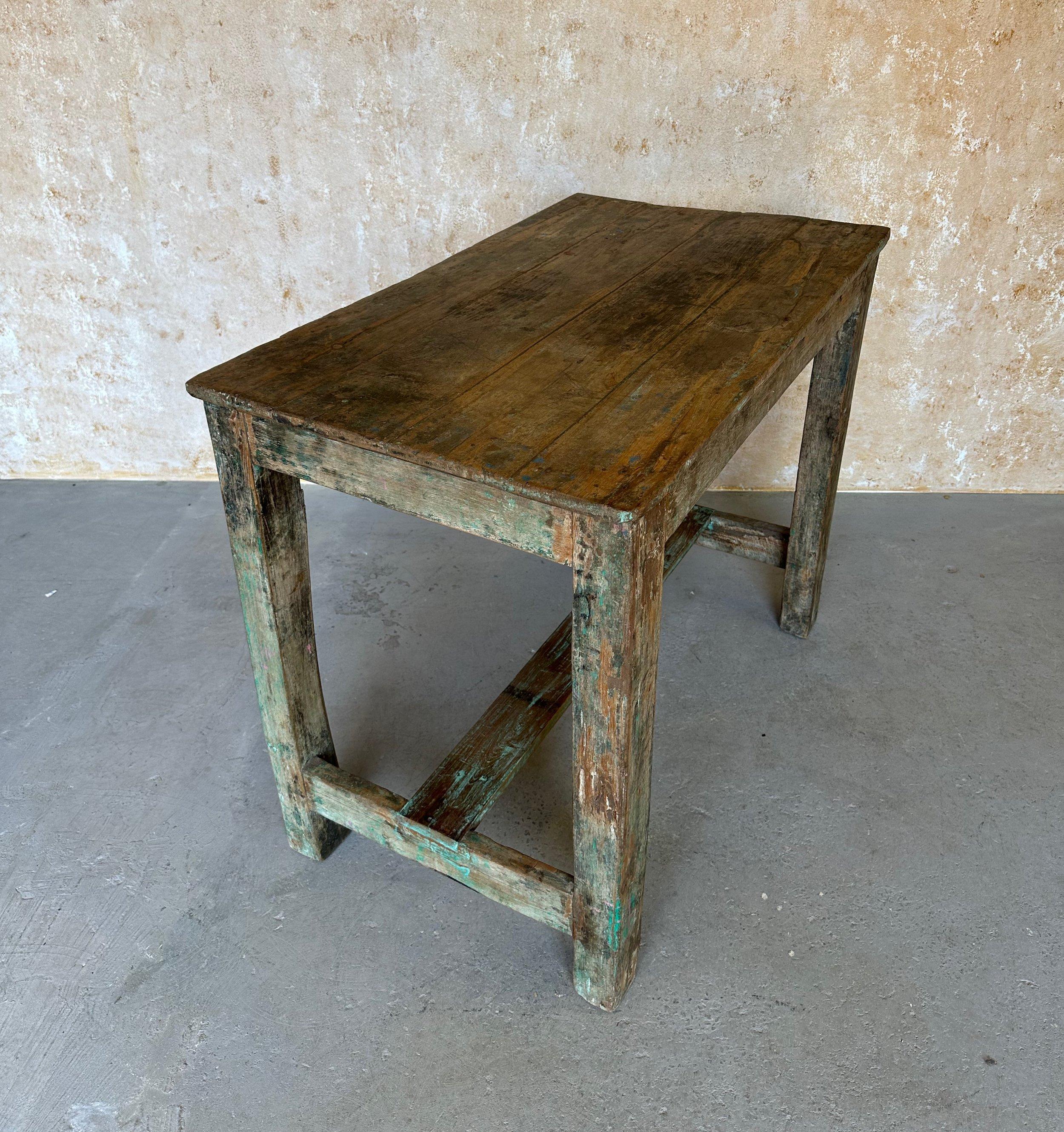 Mesa de trabajo industrial francesa vintage en venta 5