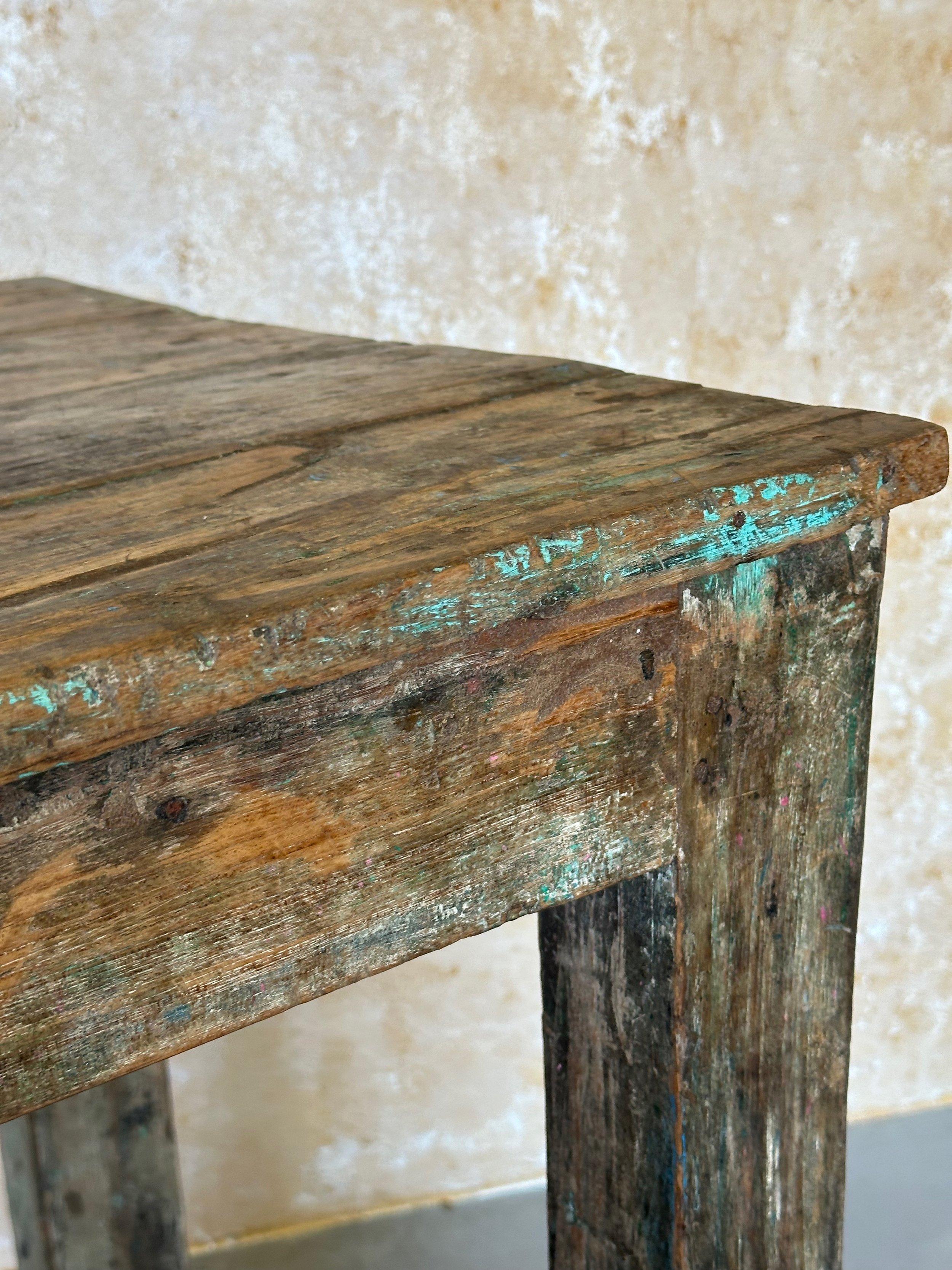 Mesa de trabajo industrial francesa vintage en venta 6