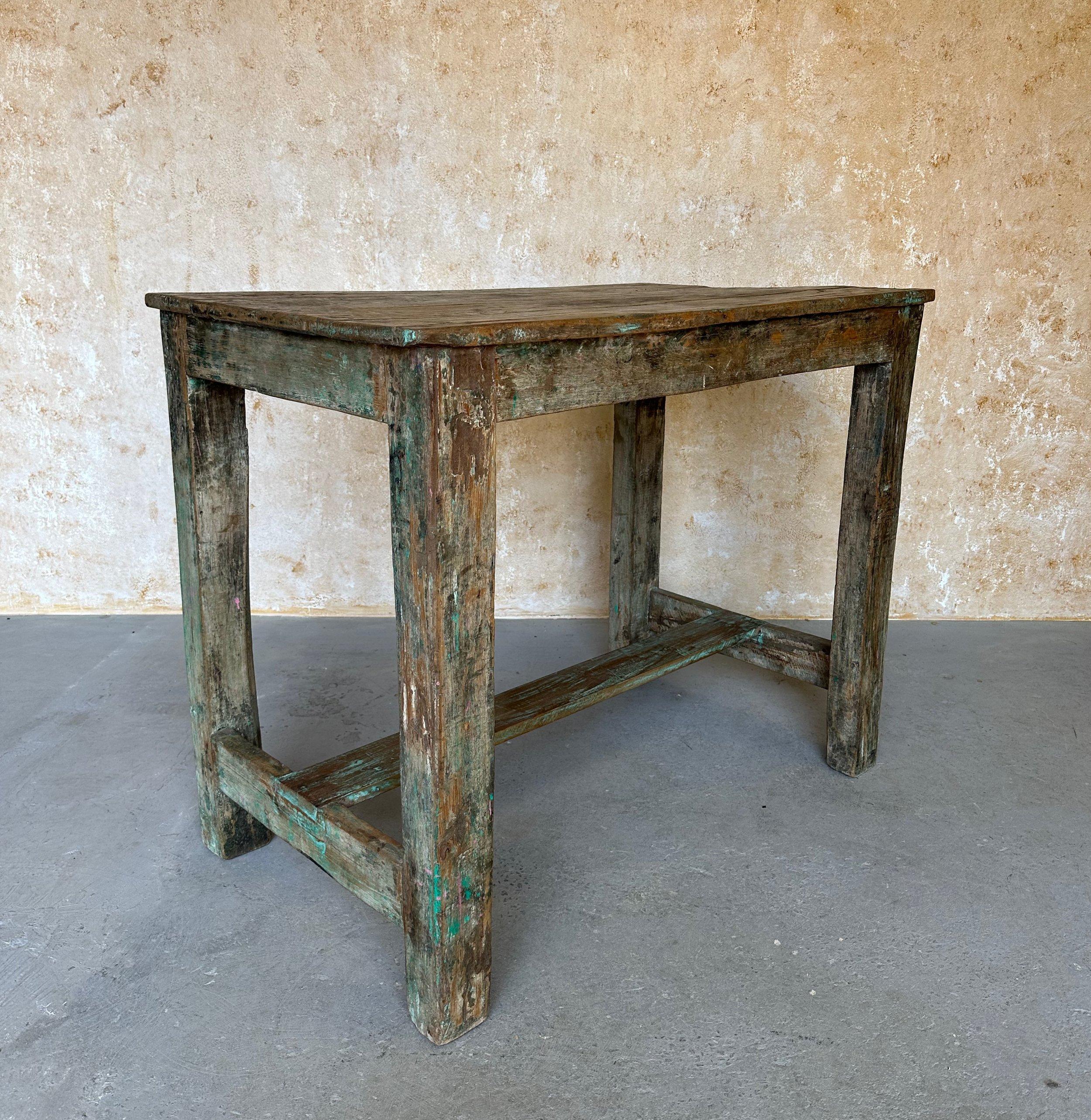 Mesa de trabajo industrial francesa vintage en venta 10