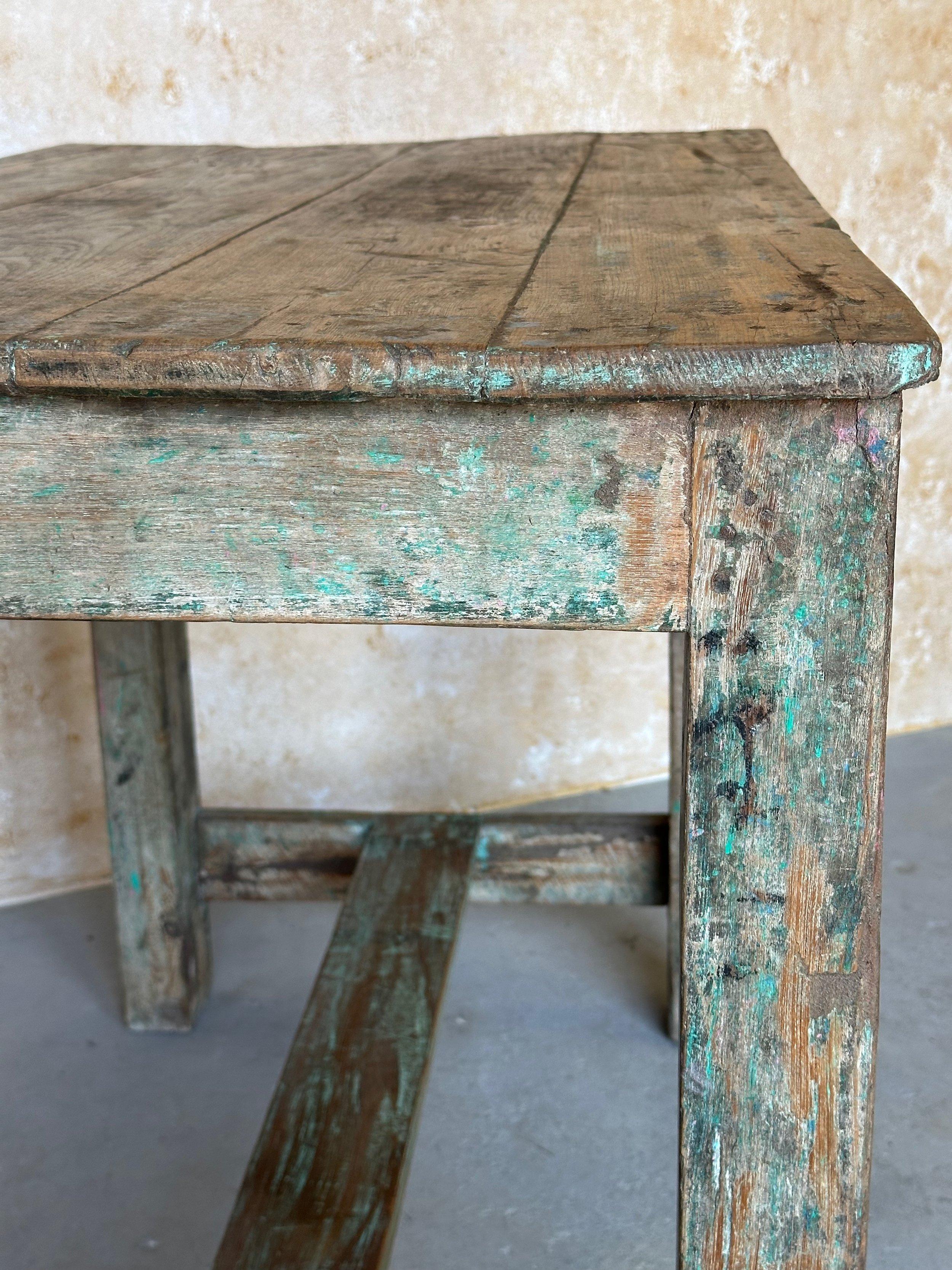Mesa de trabajo industrial francesa vintage en venta 11