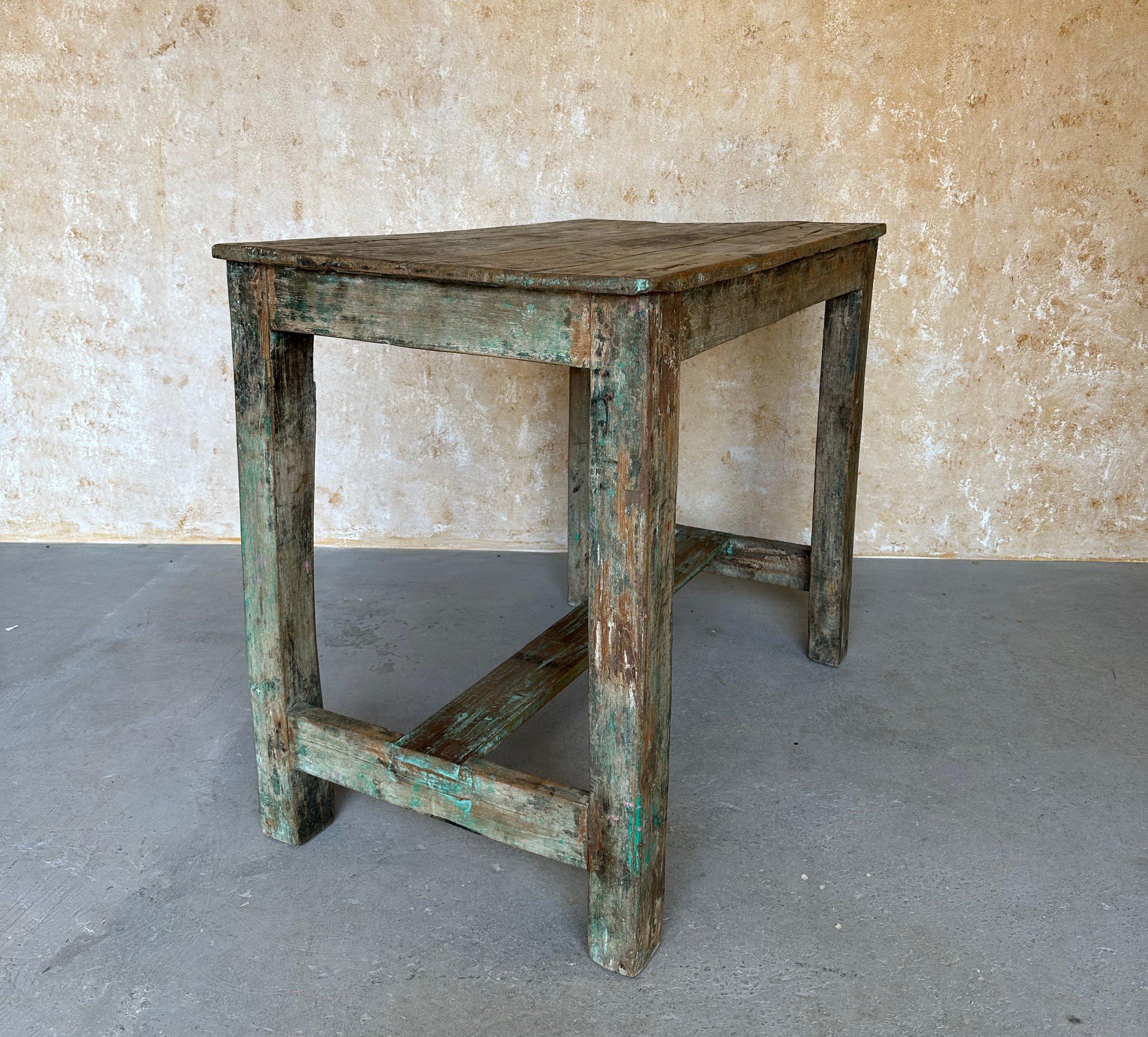 20th Century Vintage Industrial French Work Table For Sale