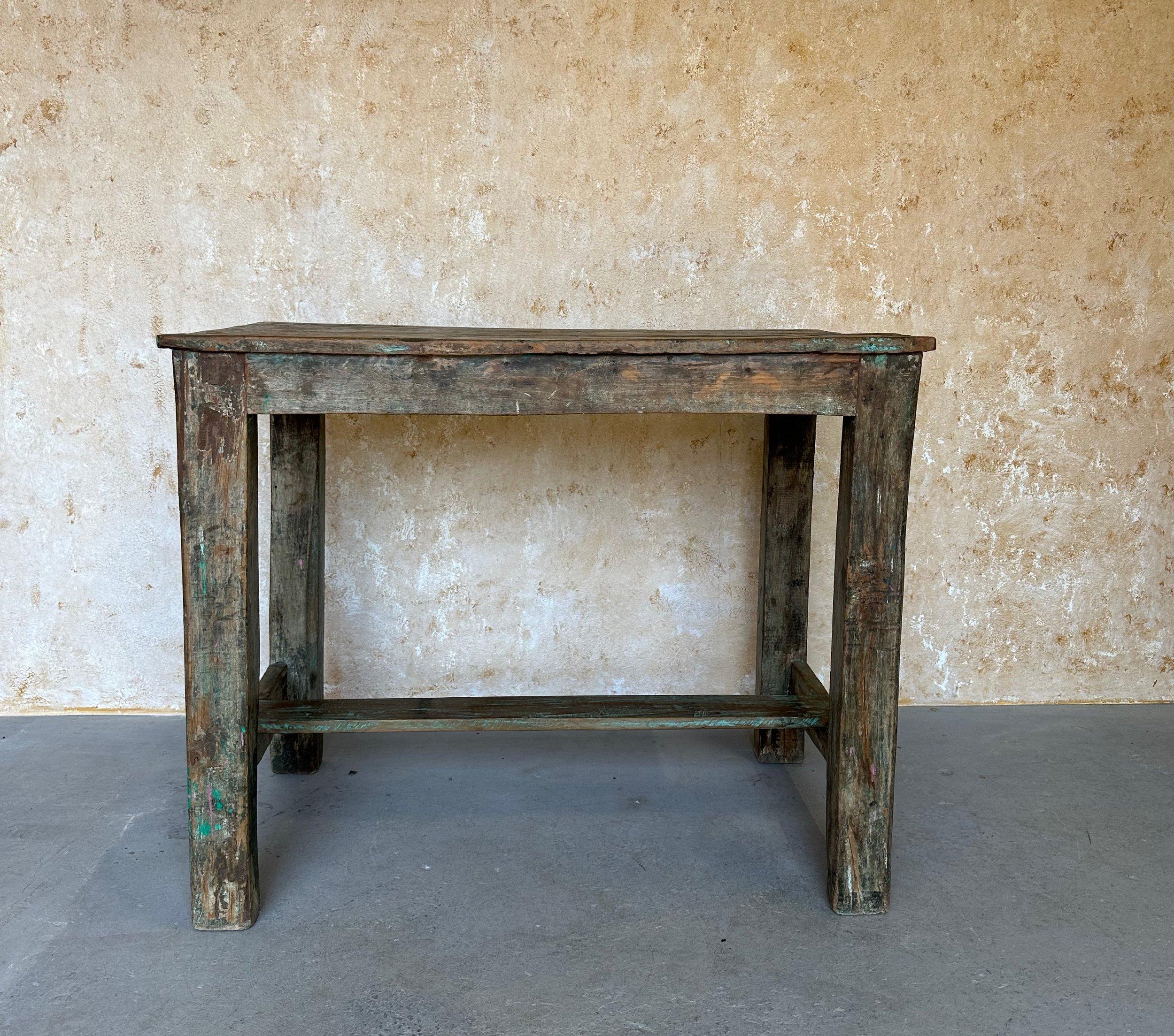 Mesa de trabajo industrial francesa vintage siglo XX en venta