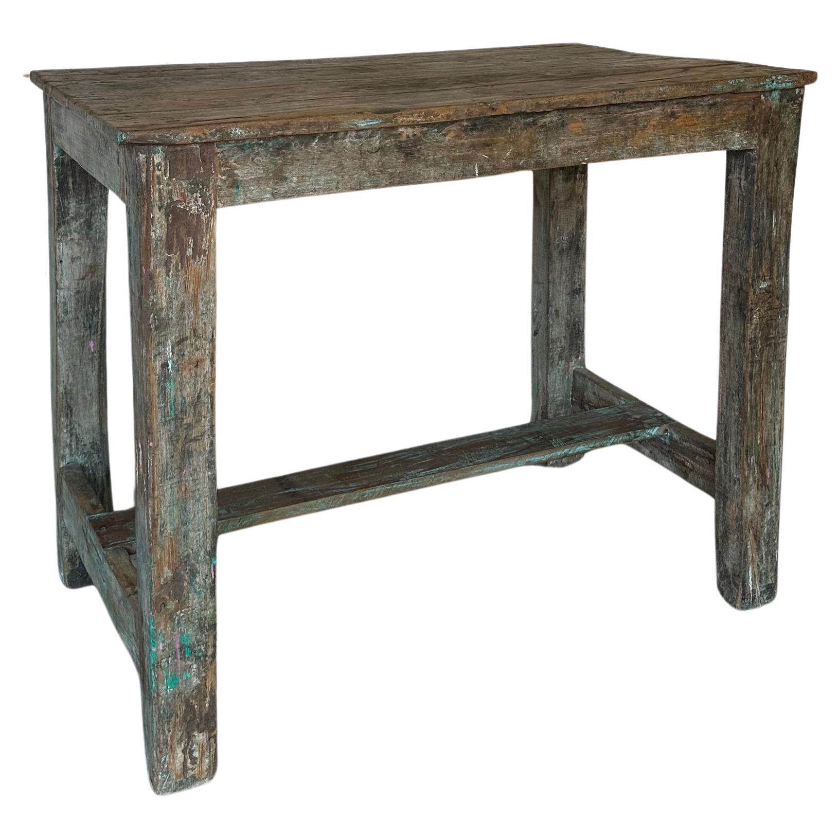 Vintage Industrial French Work Table For Sale