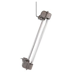 Used Industrial GEC Large Flameproof Glass Strip Light, C.1940