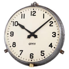 Vintage Industrial Gents of Leicester Factory Railway Wall Clock, circa 1930
