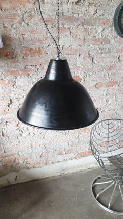 Vintage Industrial German Model EHS2/C Loft Pendant Lamp, 1950s