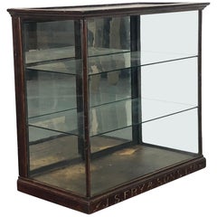 Antique Industrial Glazed Fry's Chocolate Shop Cabinet