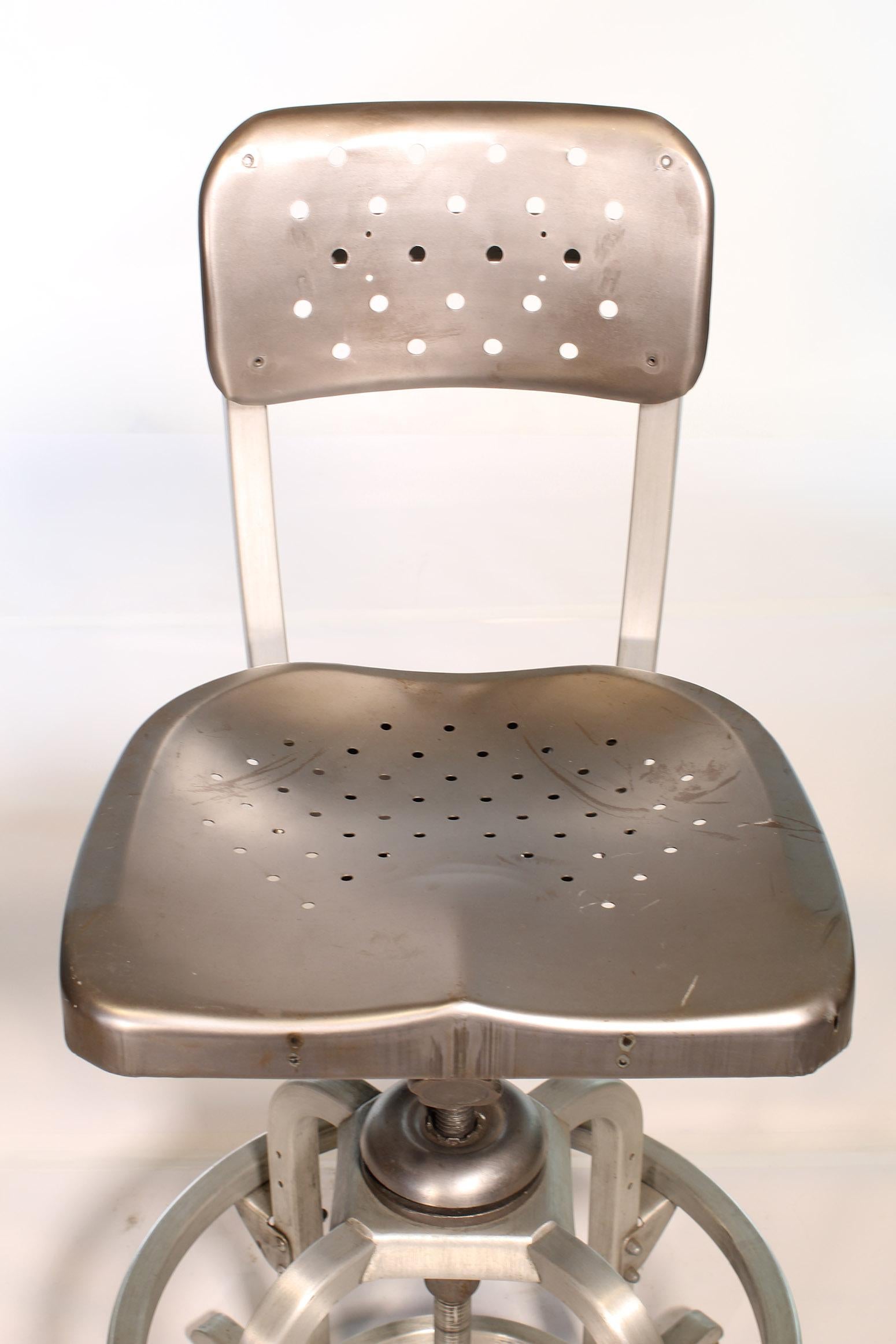 Vintage Industrial GoodForm Adjustable Drafting Stool 6