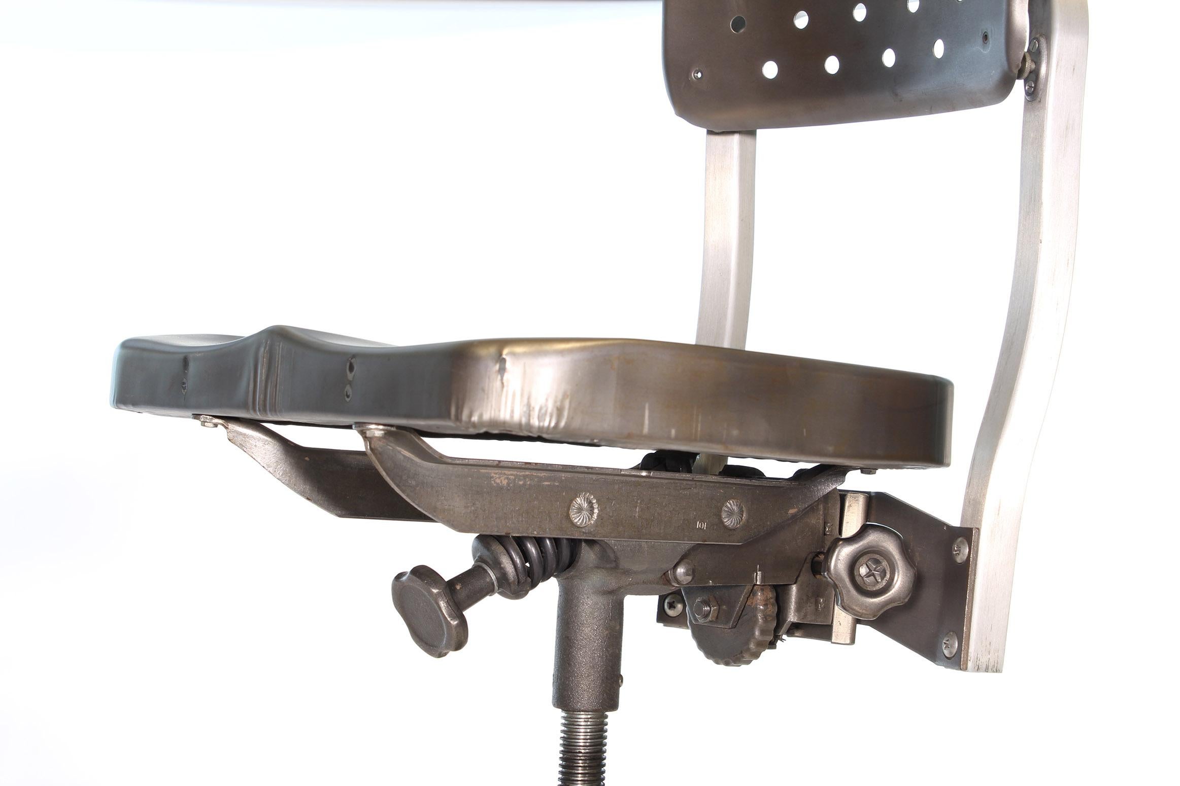 Vintage Industrial GoodForm Adjustable Drafting Stool 7