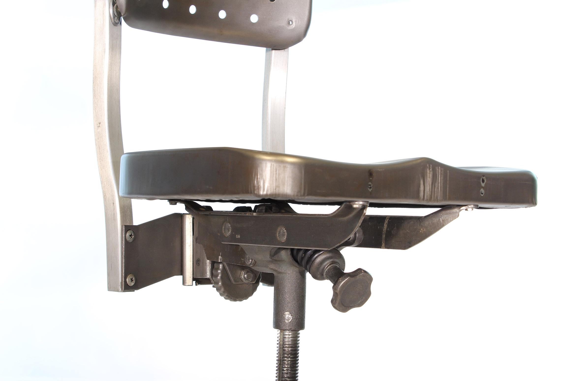 Vintage Industrial GoodForm Adjustable Drafting Stool 8