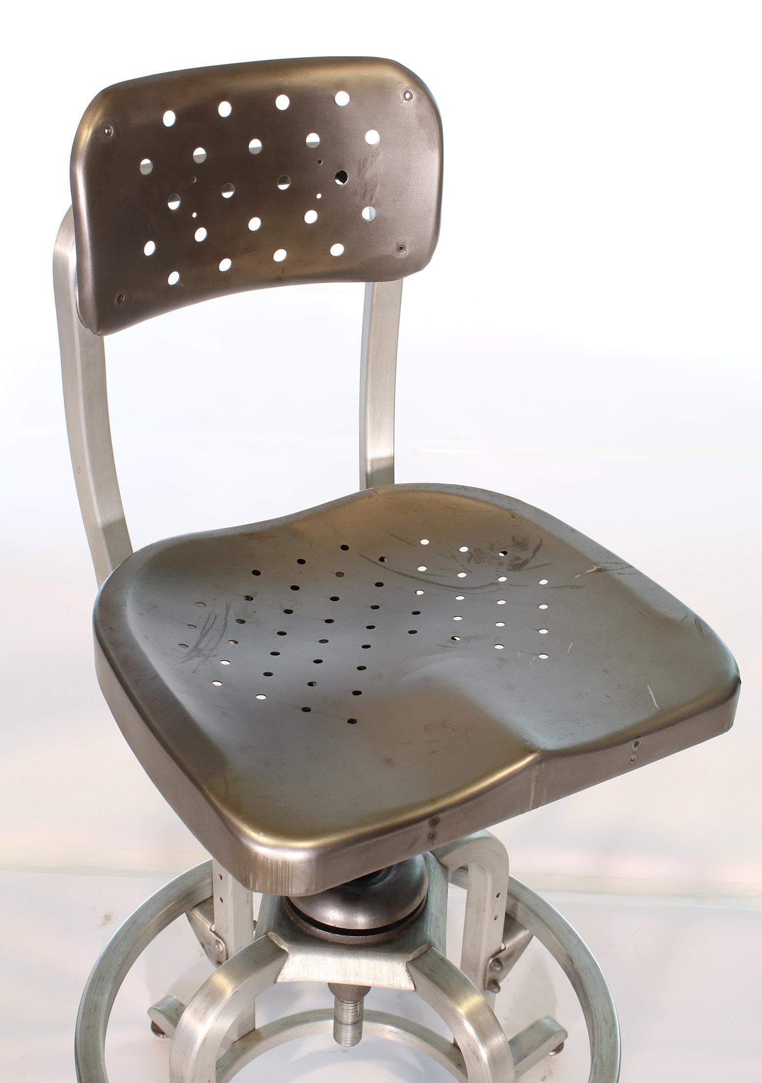 Vintage Industrial GoodForm Adjustable Drafting Stool 9