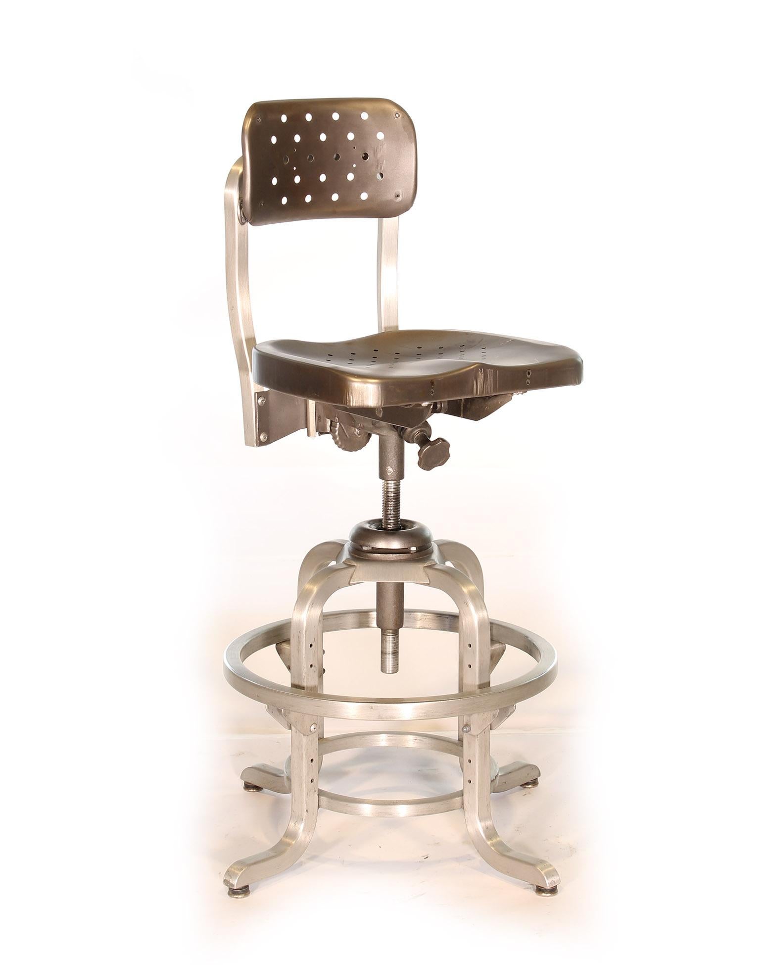 Vintage Industrial GoodForm Adjustable Drafting Stool 1