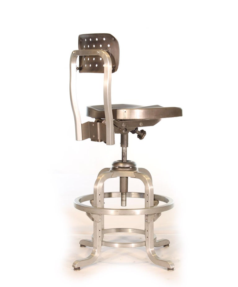 Vintage Industrial GoodForm Adjustable Drafting Stool at 1stDibs Vintage Industrial GoodForm Adjustable Drafting Stool at 1stDibs