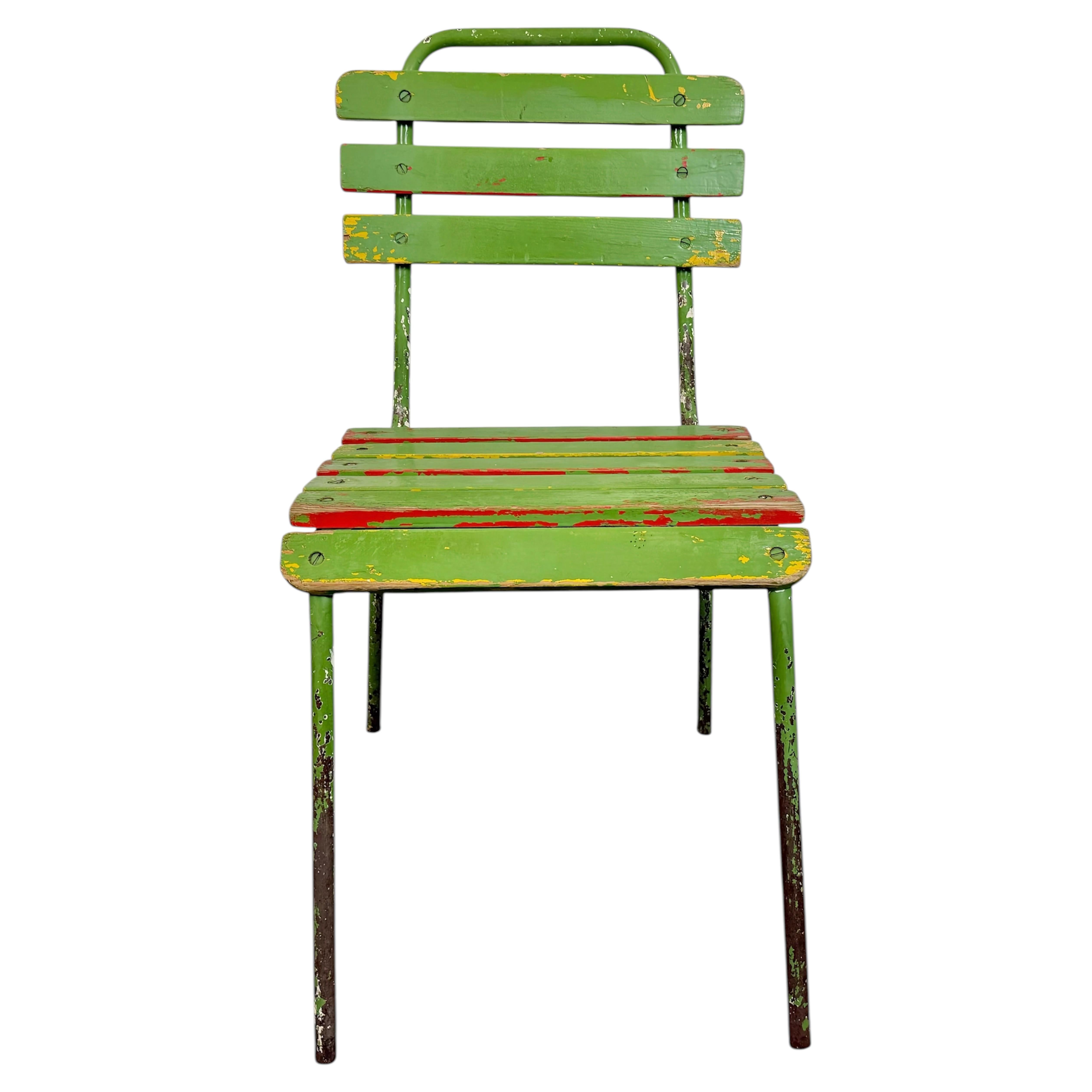 Vintage Green Industrial Chair, 1960s