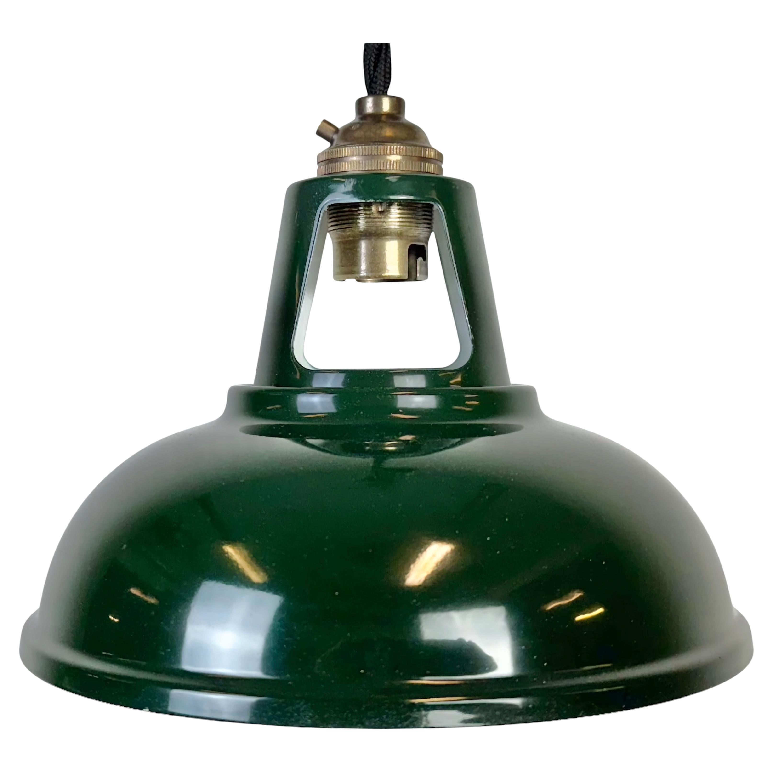 Vintage Industrial Green Painted Ceiling Lamp, 2000s
