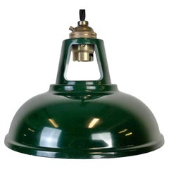 Vintage Industrial Green Painted Ceiling Lamp, 2000s