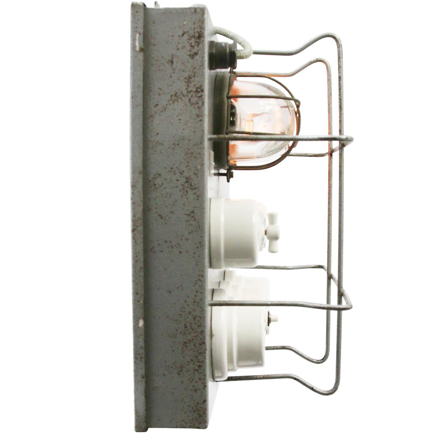 Industrial Vintage industrial grey metal control panel