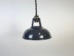 Vintage Industrial Grey Painted Ceiling Lamp, 2000s