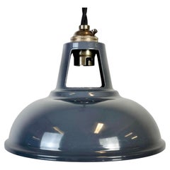 Vintage Industrial Grey Painted Ceiling Lamp, 2000s
