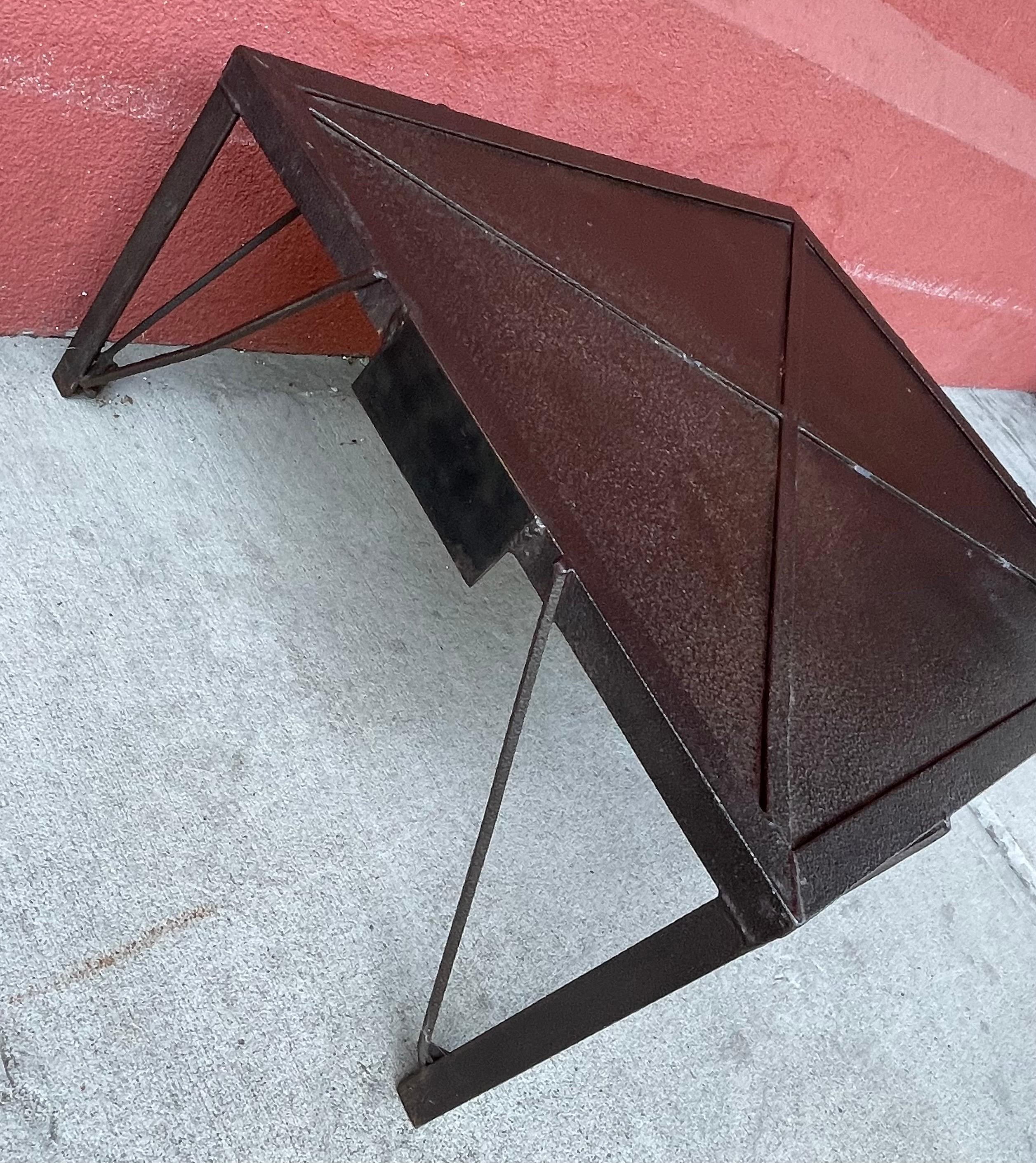Coffee Table Metal Hand Crafted, Vintage Industrial, Catskills NY For Sale 1