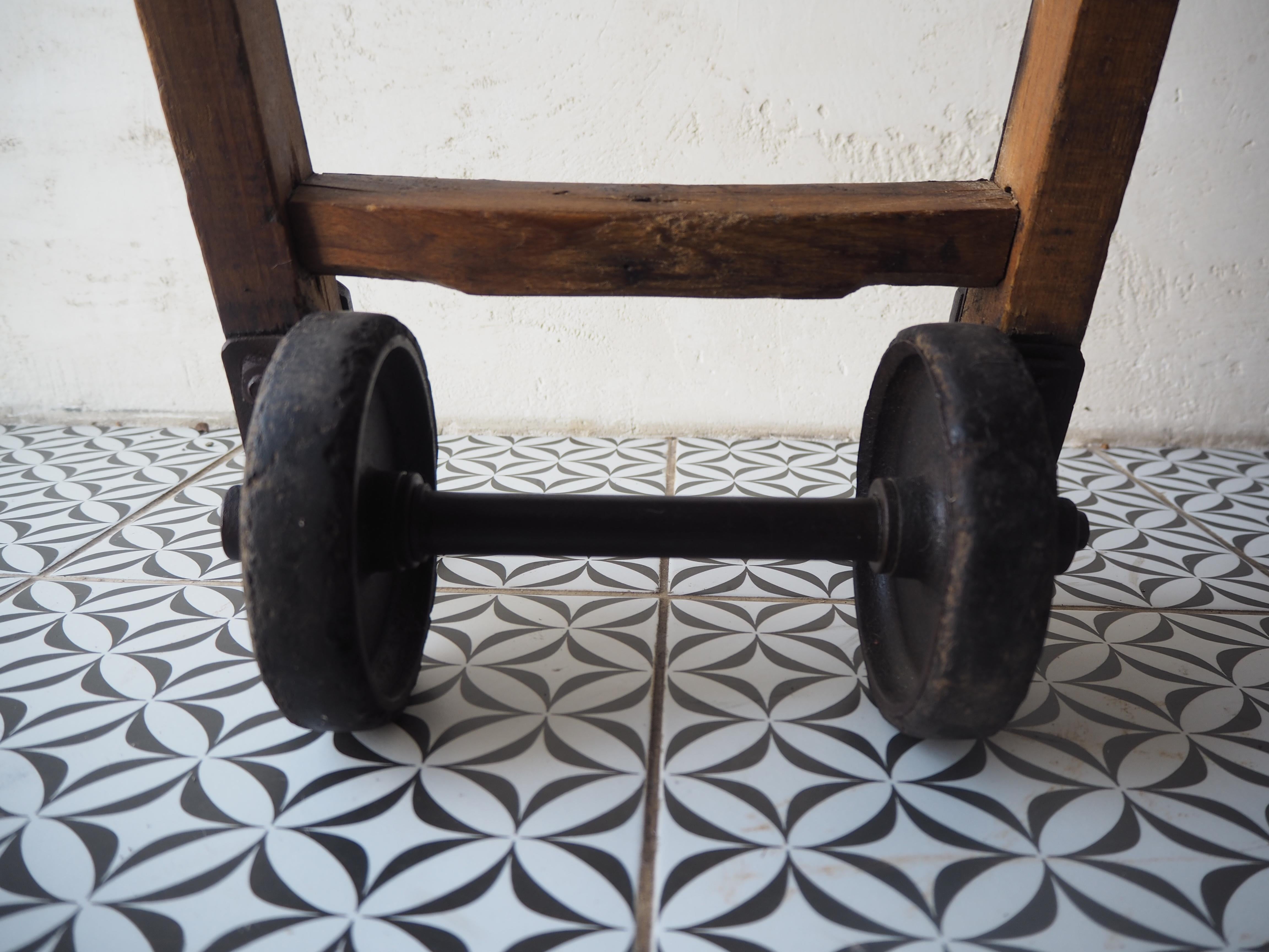 Métal Chariot à main industriel vintage, années 1950 en vente