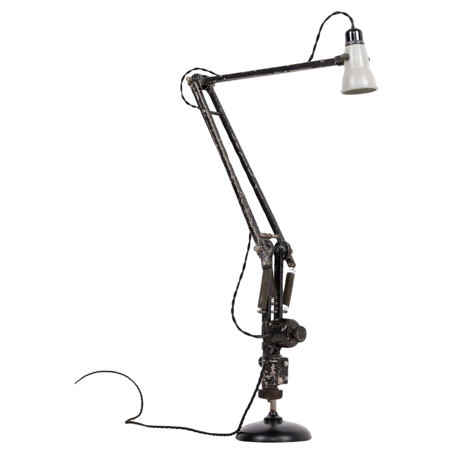 Vintage Industrial Hebert Terry 5C/1079 WW2 Anglepoise Desk Table Lamp. c.1940 For Sale