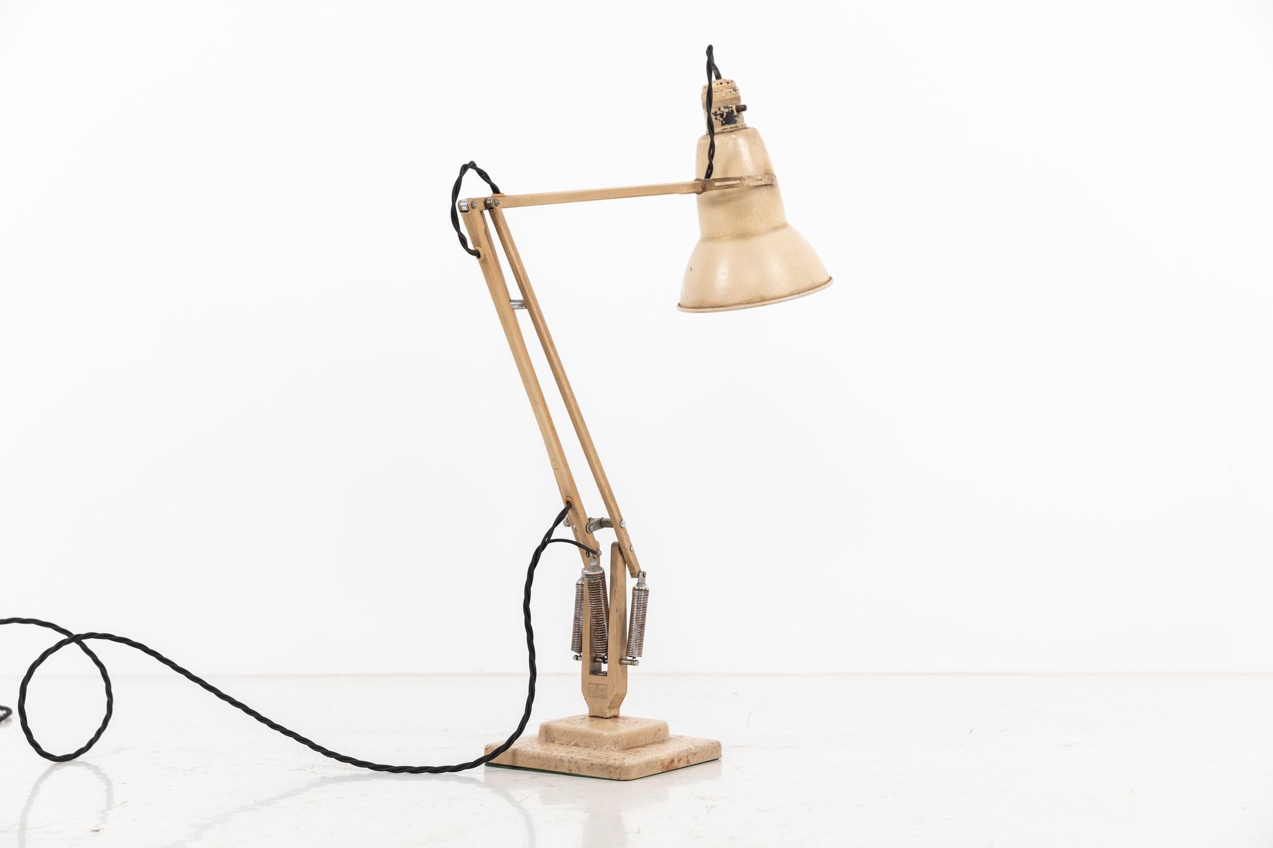 Vintage Industrial Hebert Terry & Sons Anglepoise Metal Desk Table Lamp. c.1940 5