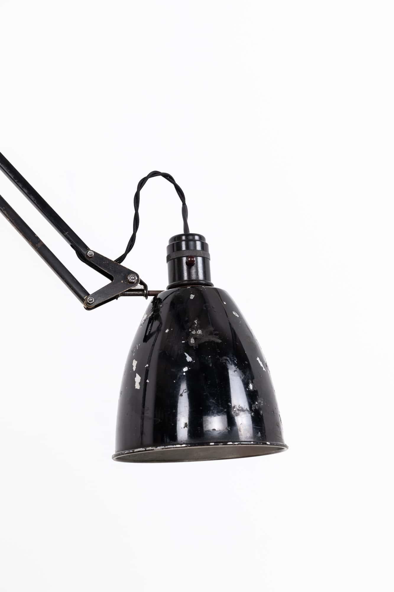 Vintage Industrial Hebert Terry & Sons Anglepoise Lámpara de sobremesa metálica. c.1940 Británico en venta