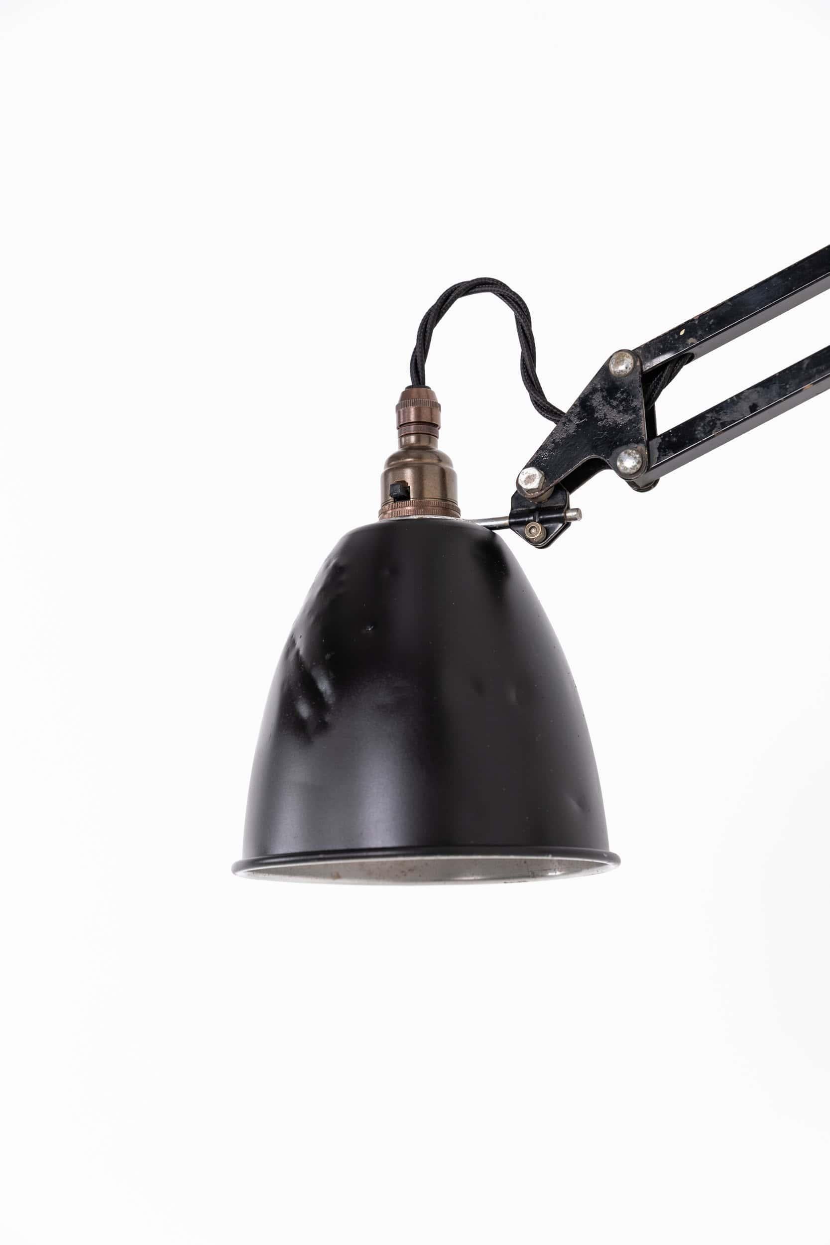 

Iconic Angelpoise lamp made by Herbert Terry & Sons. c.1940

One of the most famous task lamps in British industrial history and still made to this day. In fully original condition, this versitile lamp can be positioned in an almost infinite