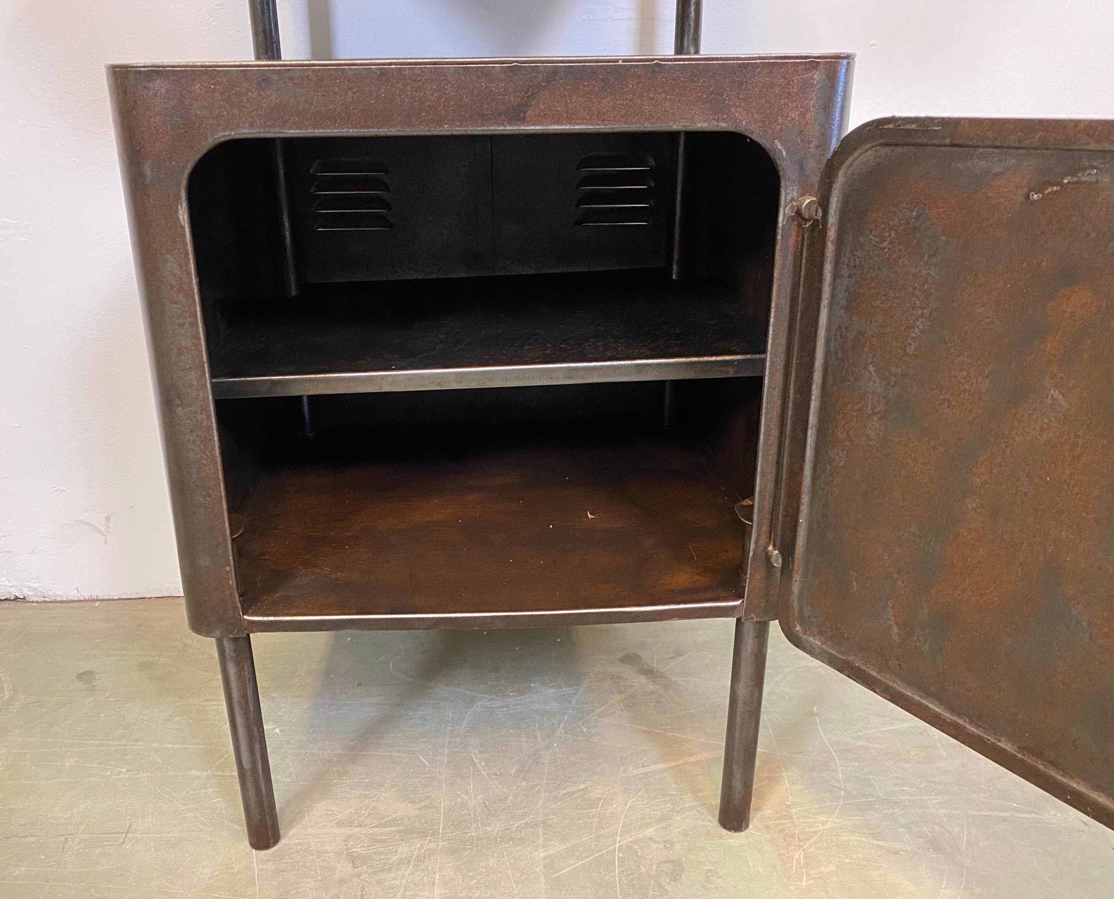 Vintage Industrial Hospital Nightstand Cabinet, 1950s 4