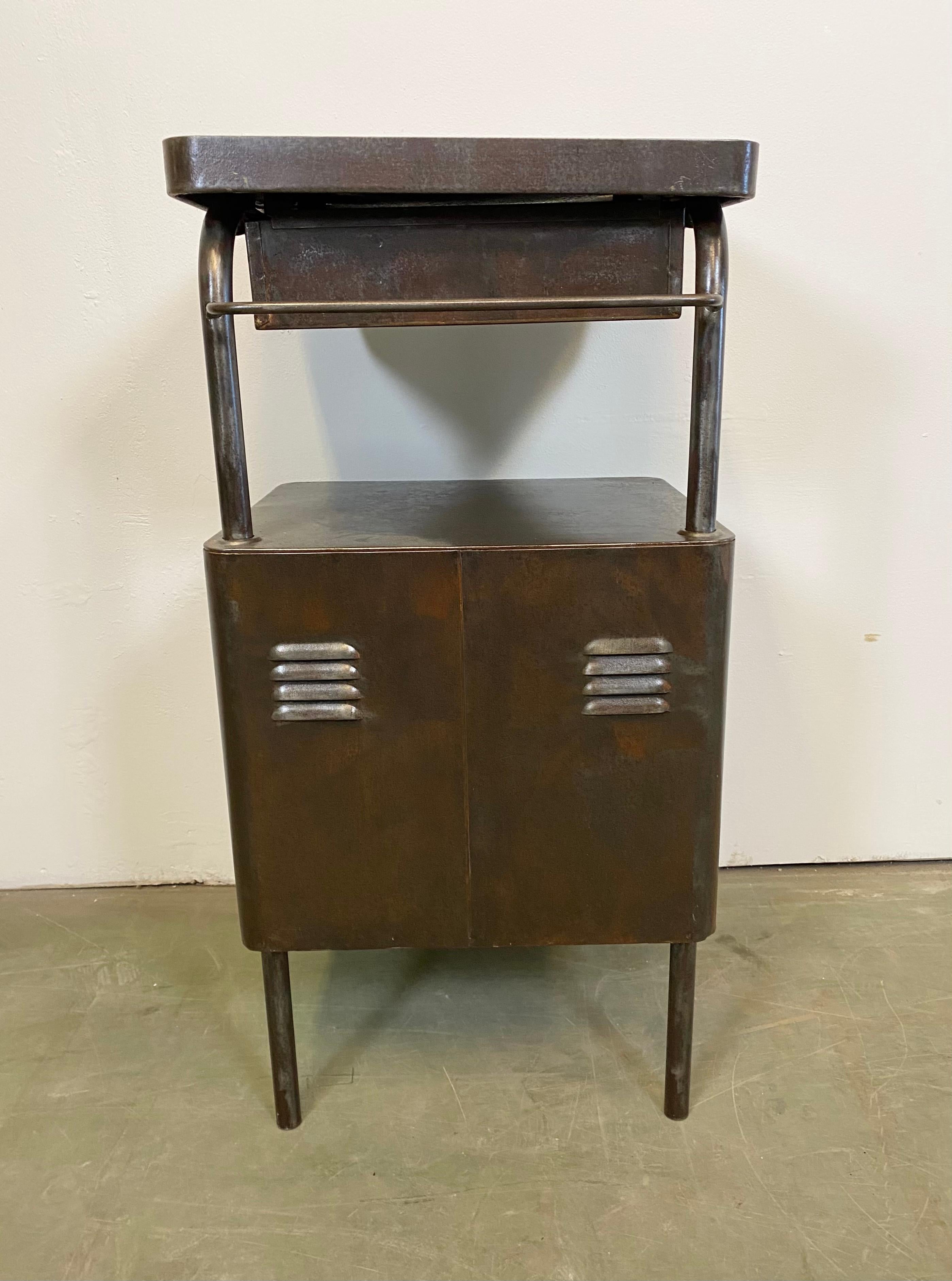 Vintage Industrial Hospital Nightstand Cabinet, 1950s 6