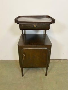 Vintage Industrial Hospital Nightstand Cabinet, 1950s