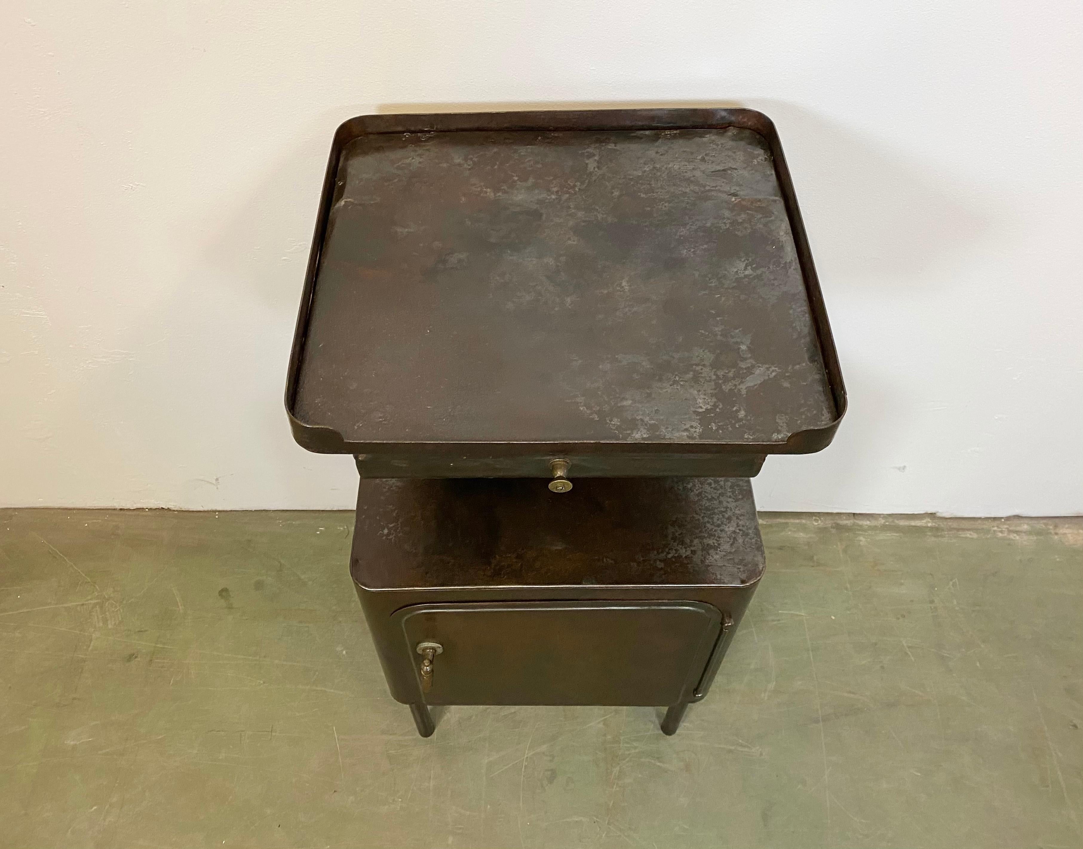 20th Century Vintage Industrial Hospital Nightstand Cabinet, 1950s