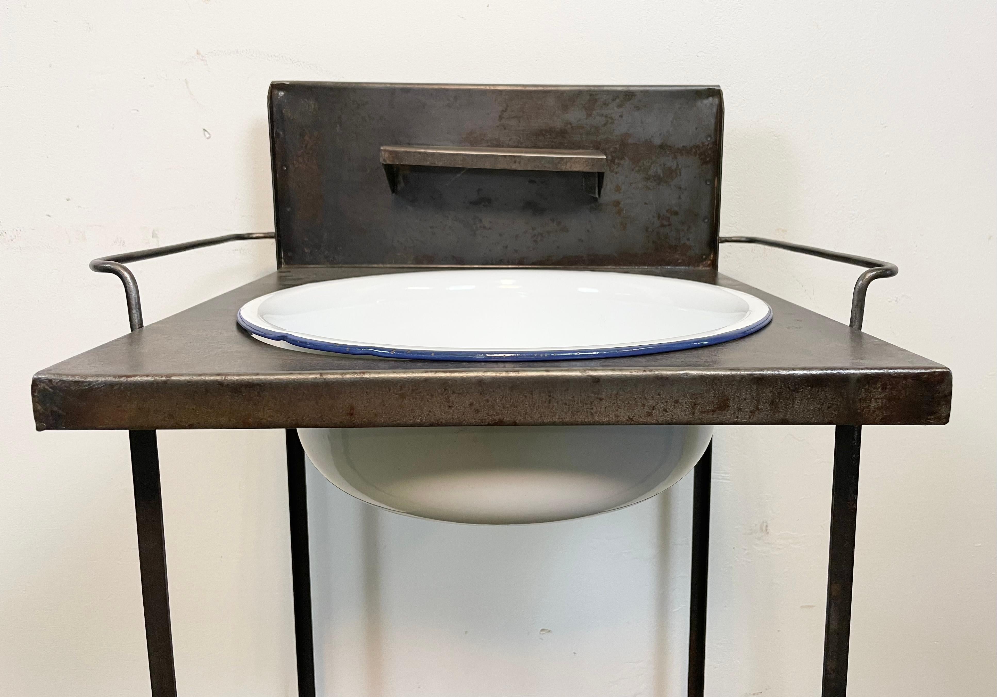 Vintage Industrial Hospital Wash Basin, 1960s For Sale 6