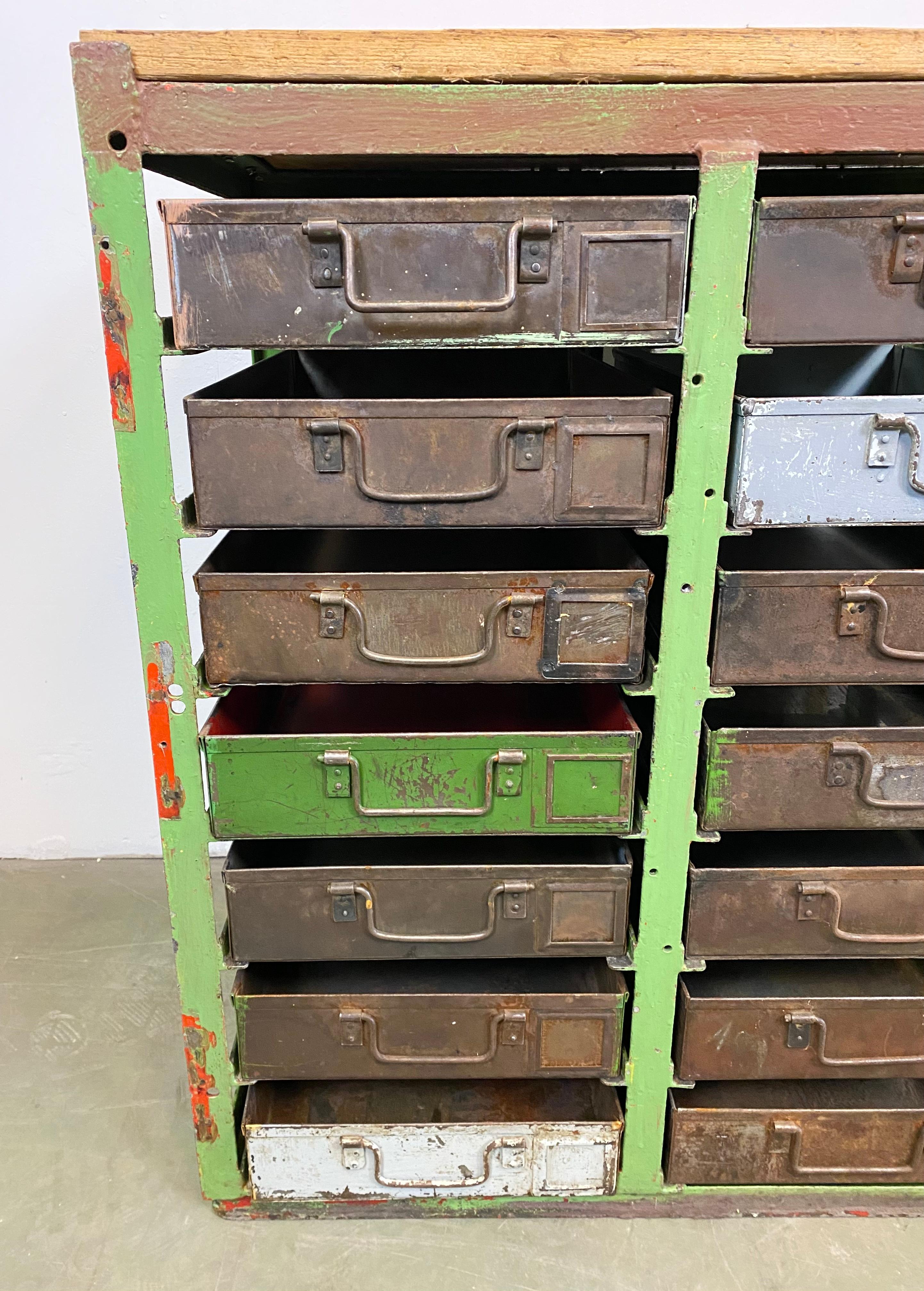 Vintage Industrial Iron Chest of Drawers, 1950s 8