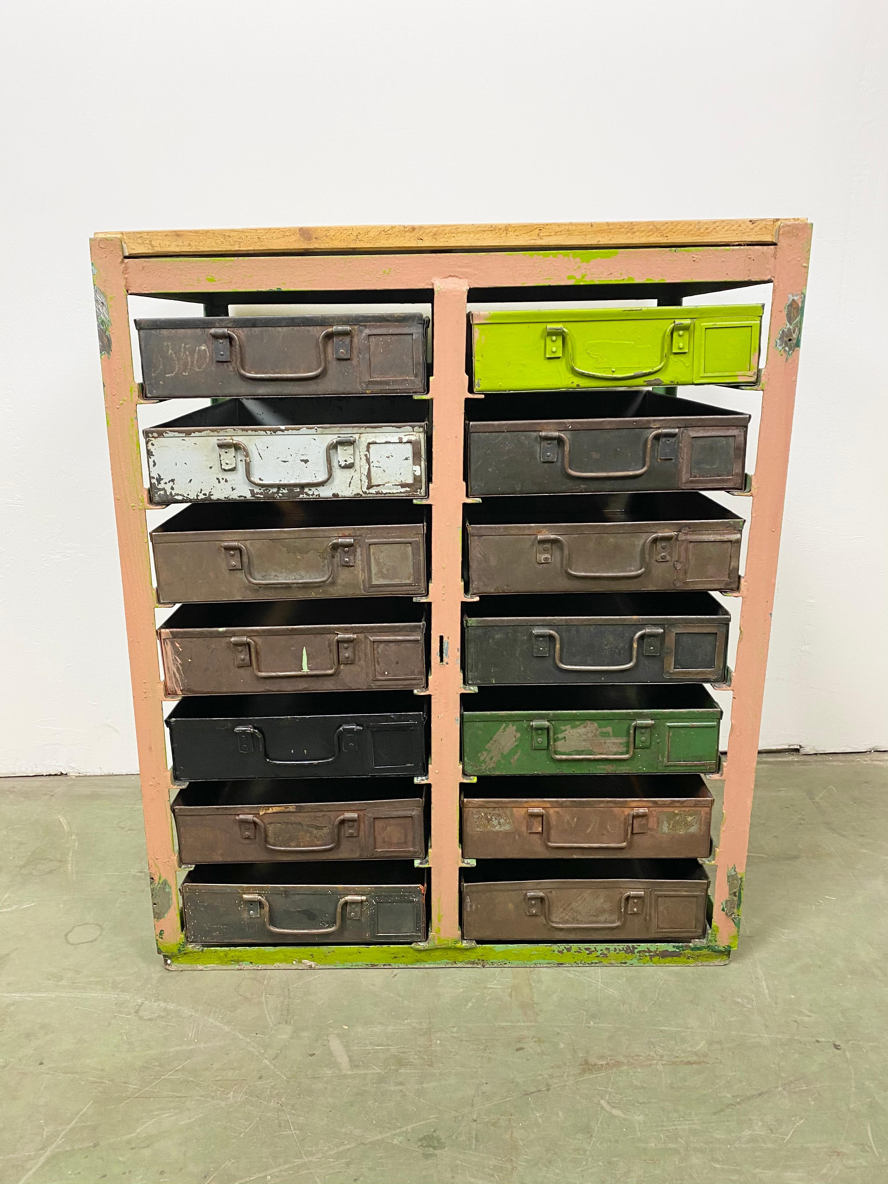 vintage industrial chest of drawers