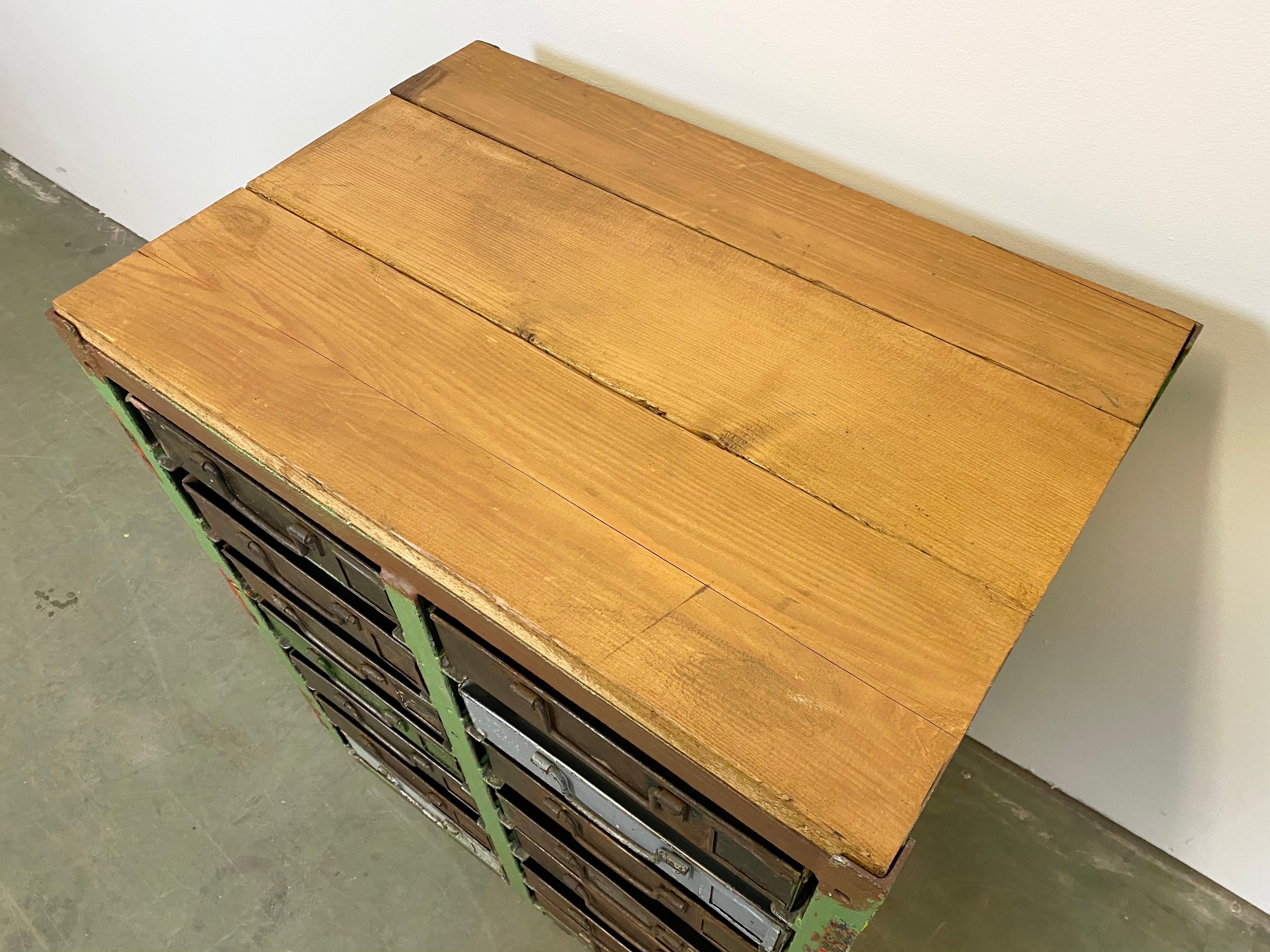 Vintage Industrial Iron Chest of Drawers, 1950s 1