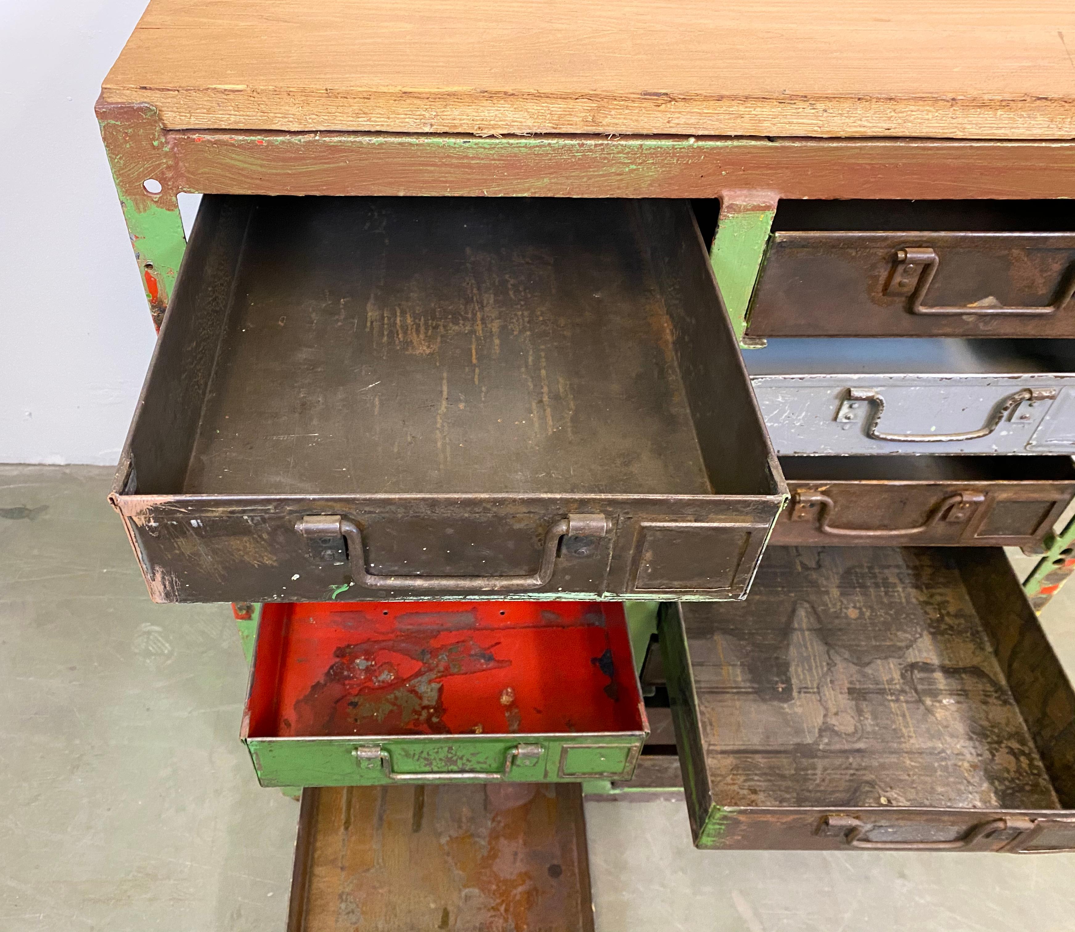 Vintage Industrial Iron Chest of Drawers, 1950s 3