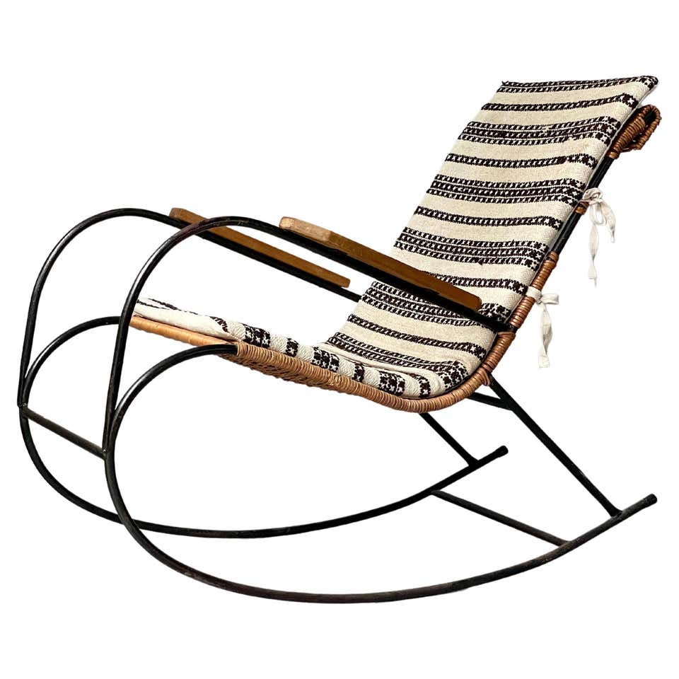Vintage Wicker Rocking Chair at 1stDibs