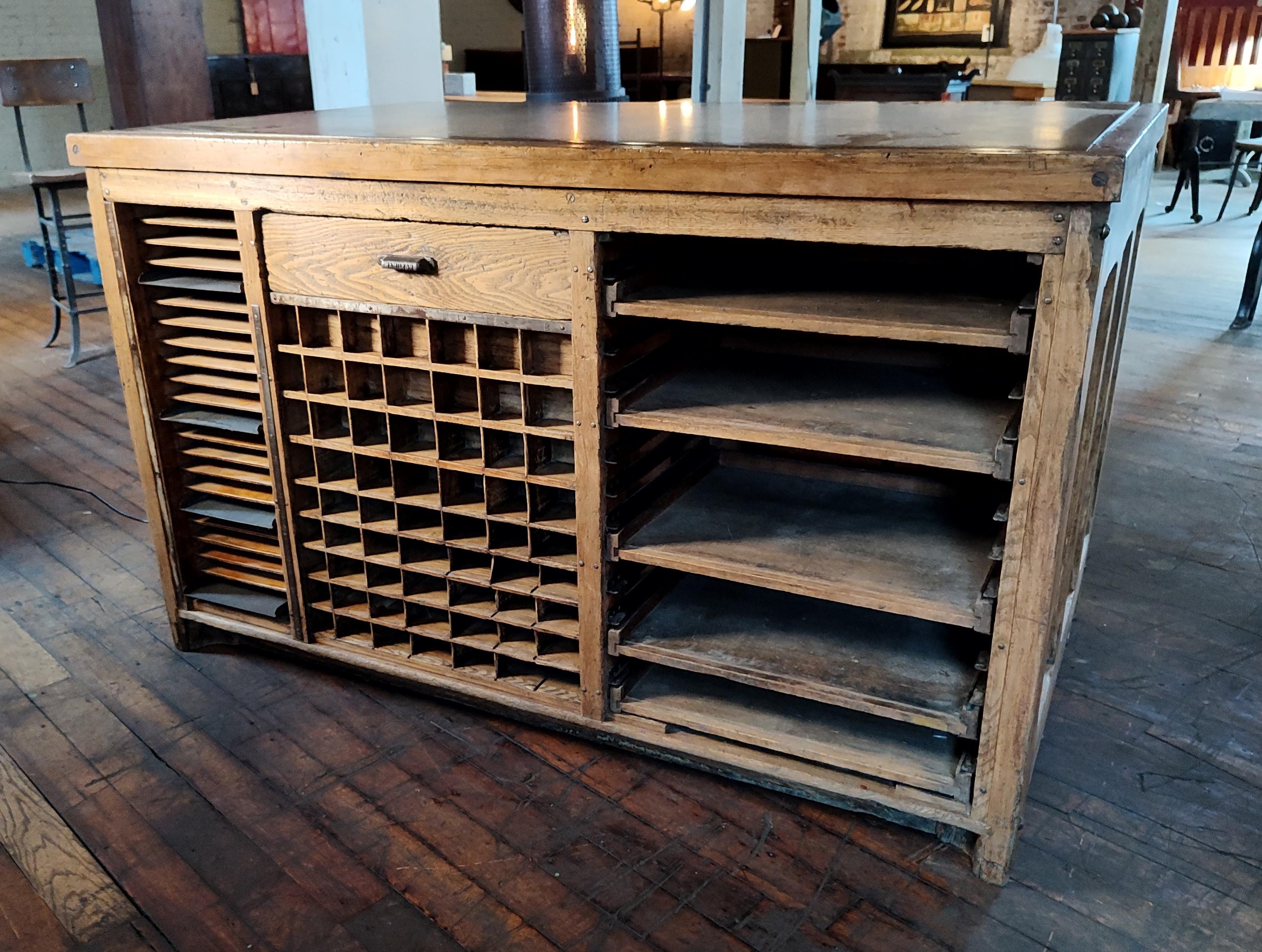 Vintage Cast Iron Top Cabinet By Hamilton Manufacturing

Overall Dimensions: 39 1/2