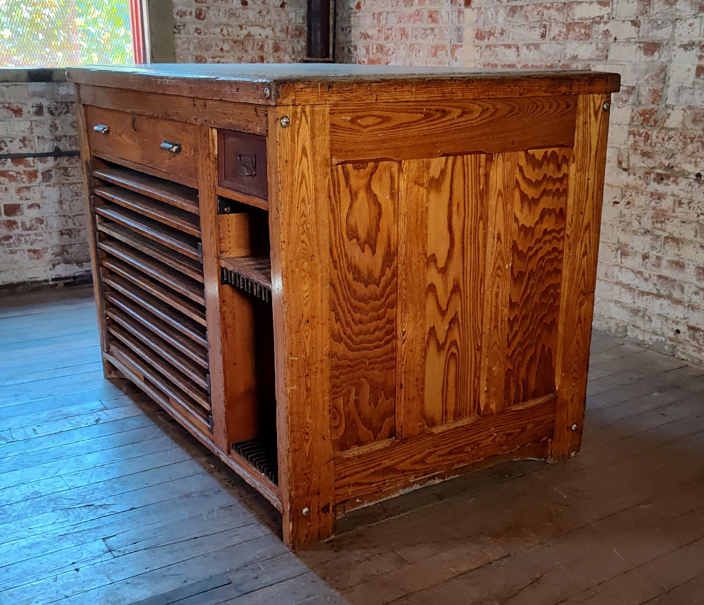 American Vintage Industrial Island / Display Cabinet