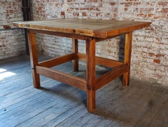 Vintage Industrial Island Workbench