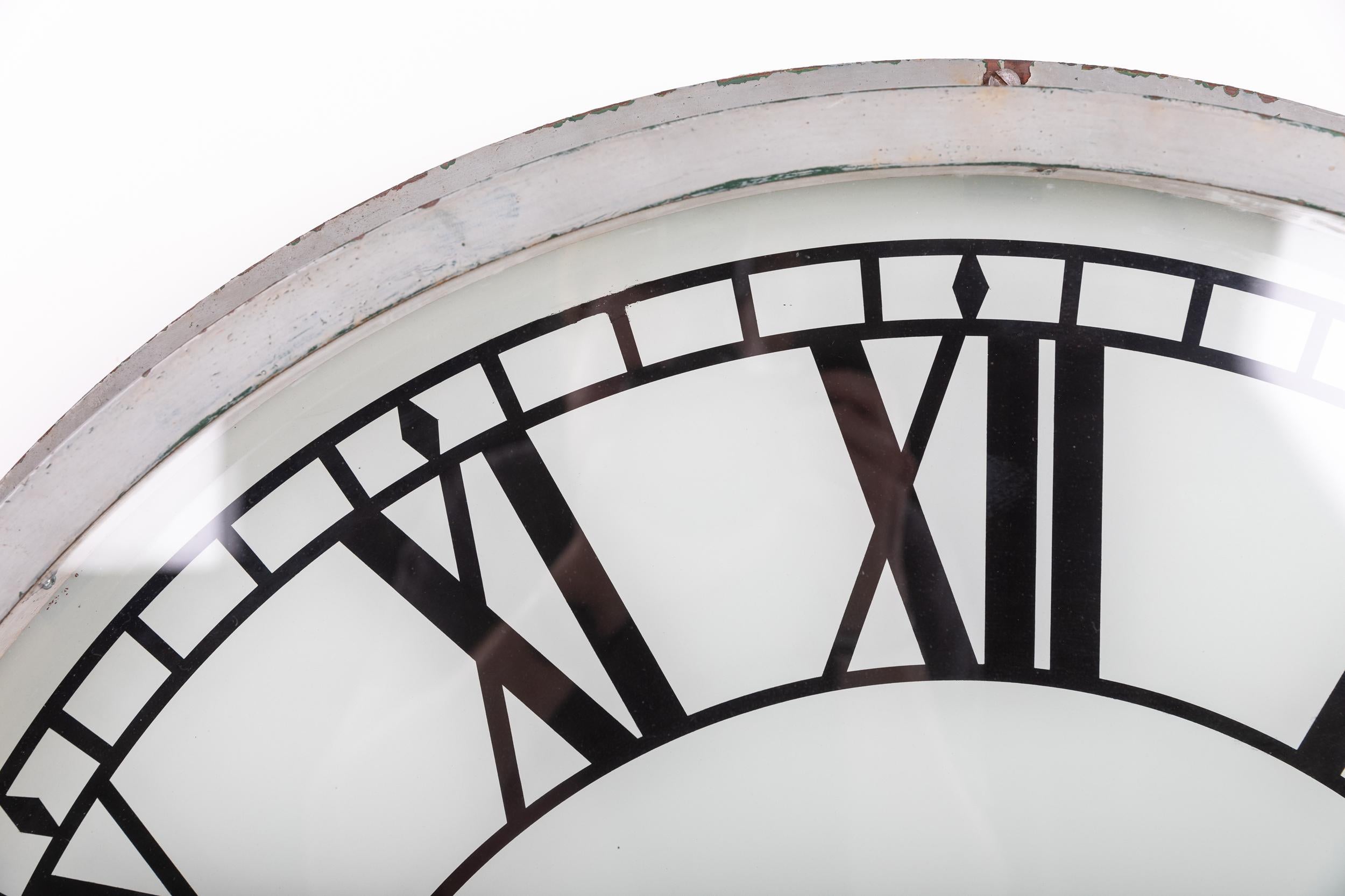 Mid-20th Century Vintage Industrial Large Illuminated Smiths Electric Wall Clock, C.1930