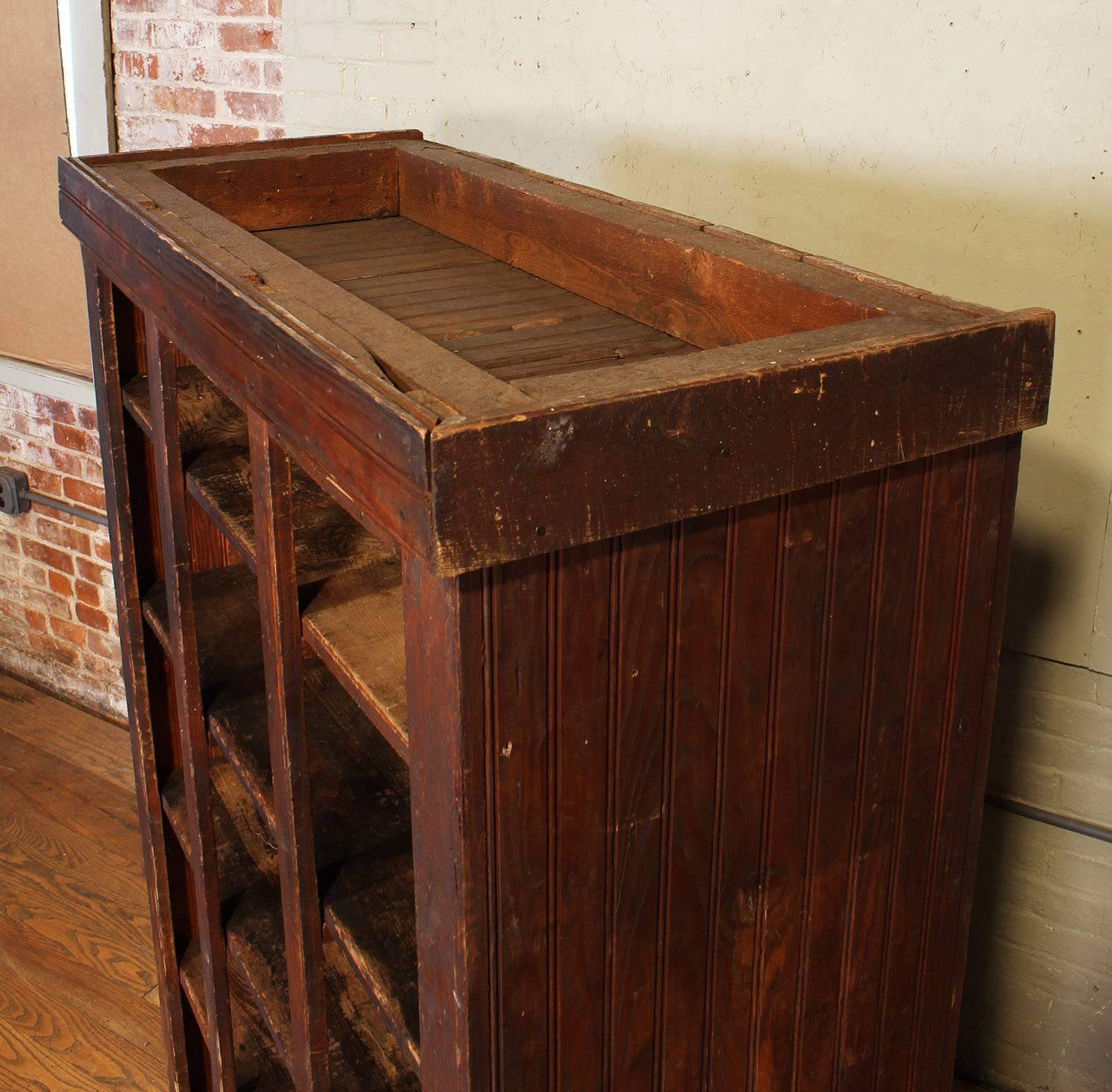 Vintage Industrial Large Pigeon-Hole Factory Cabinet 7