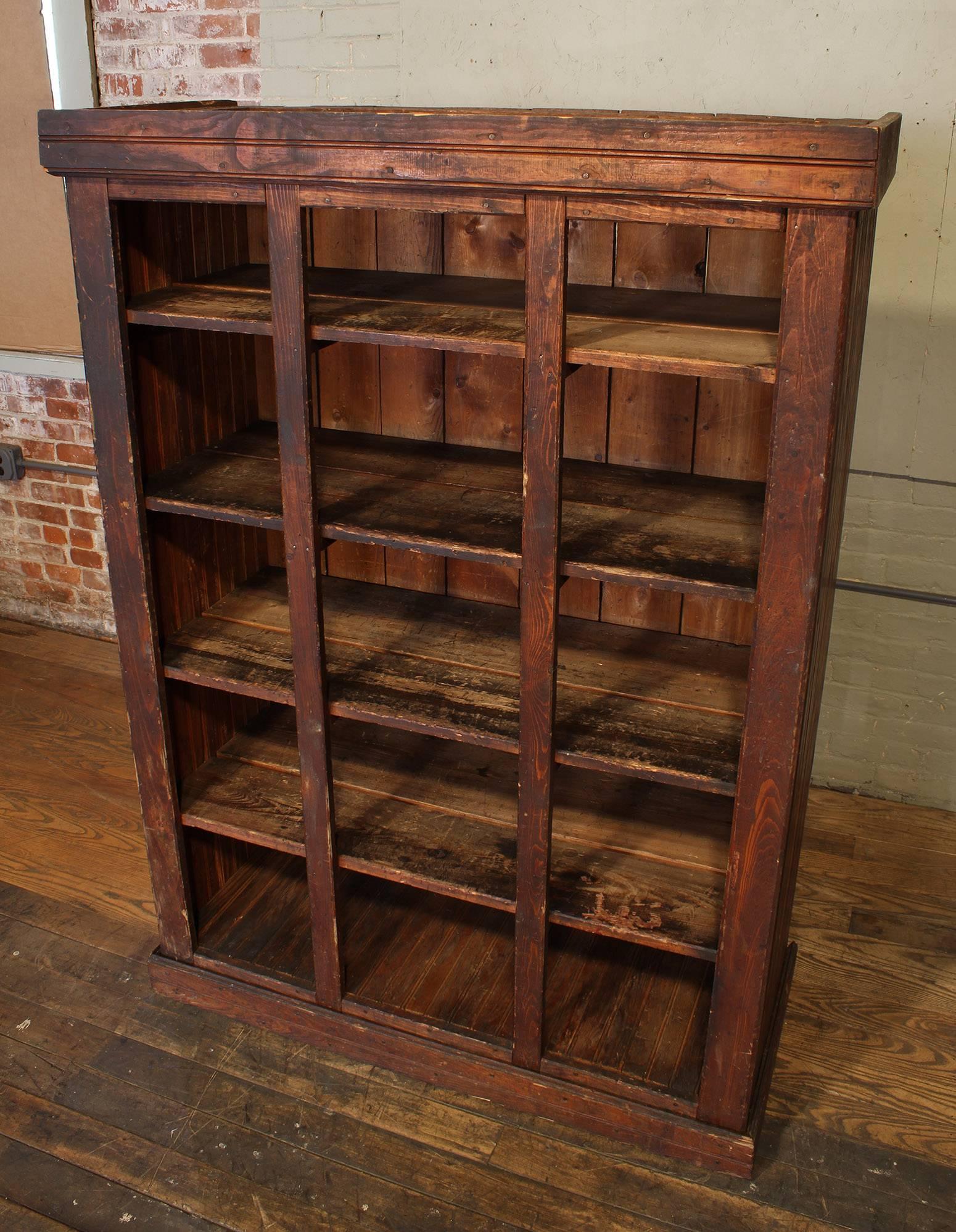 American Vintage Industrial Large Pigeon-Hole Factory Cabinet