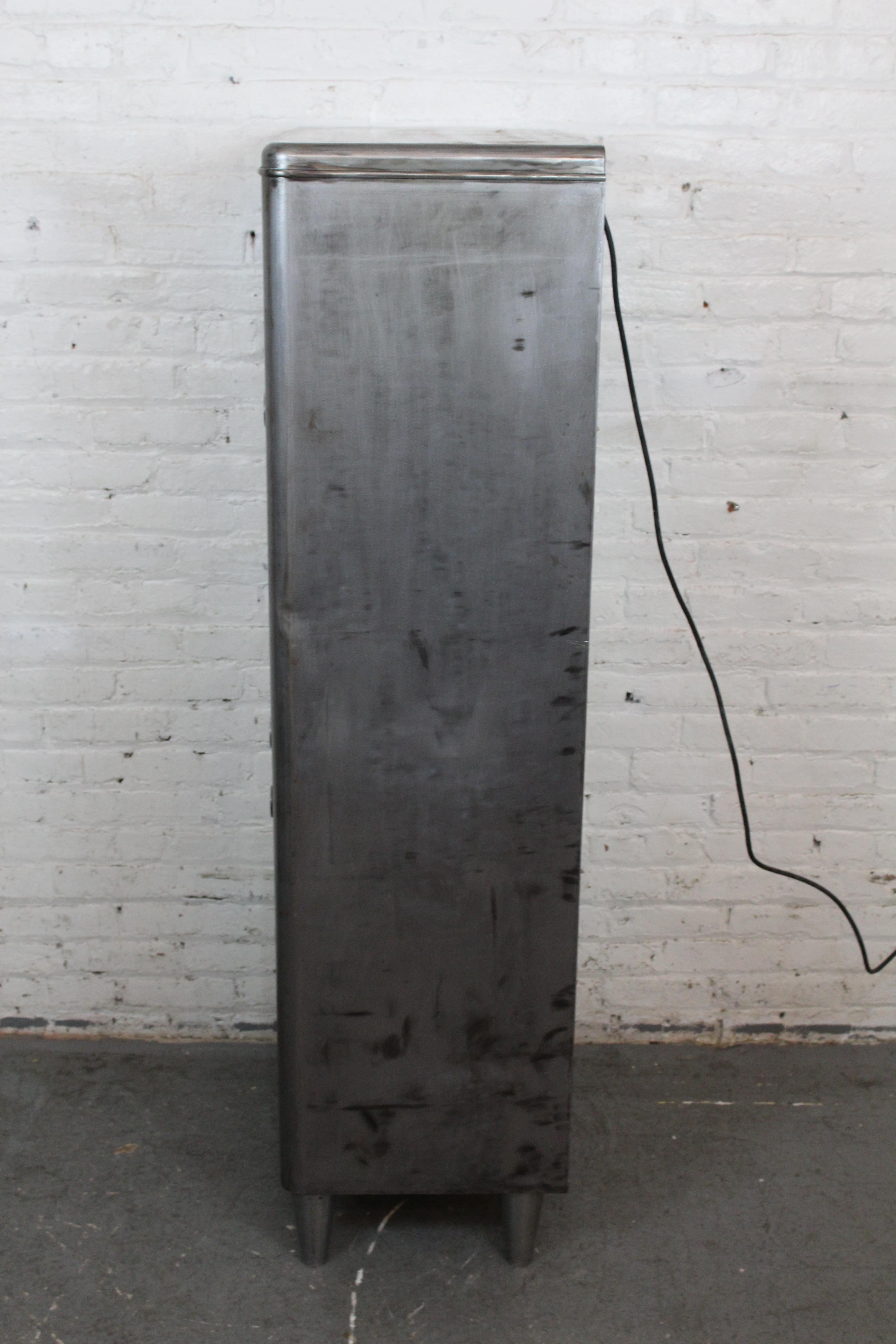 Vintage Industrial Lighted Medical Cabinet by Hamilton 8